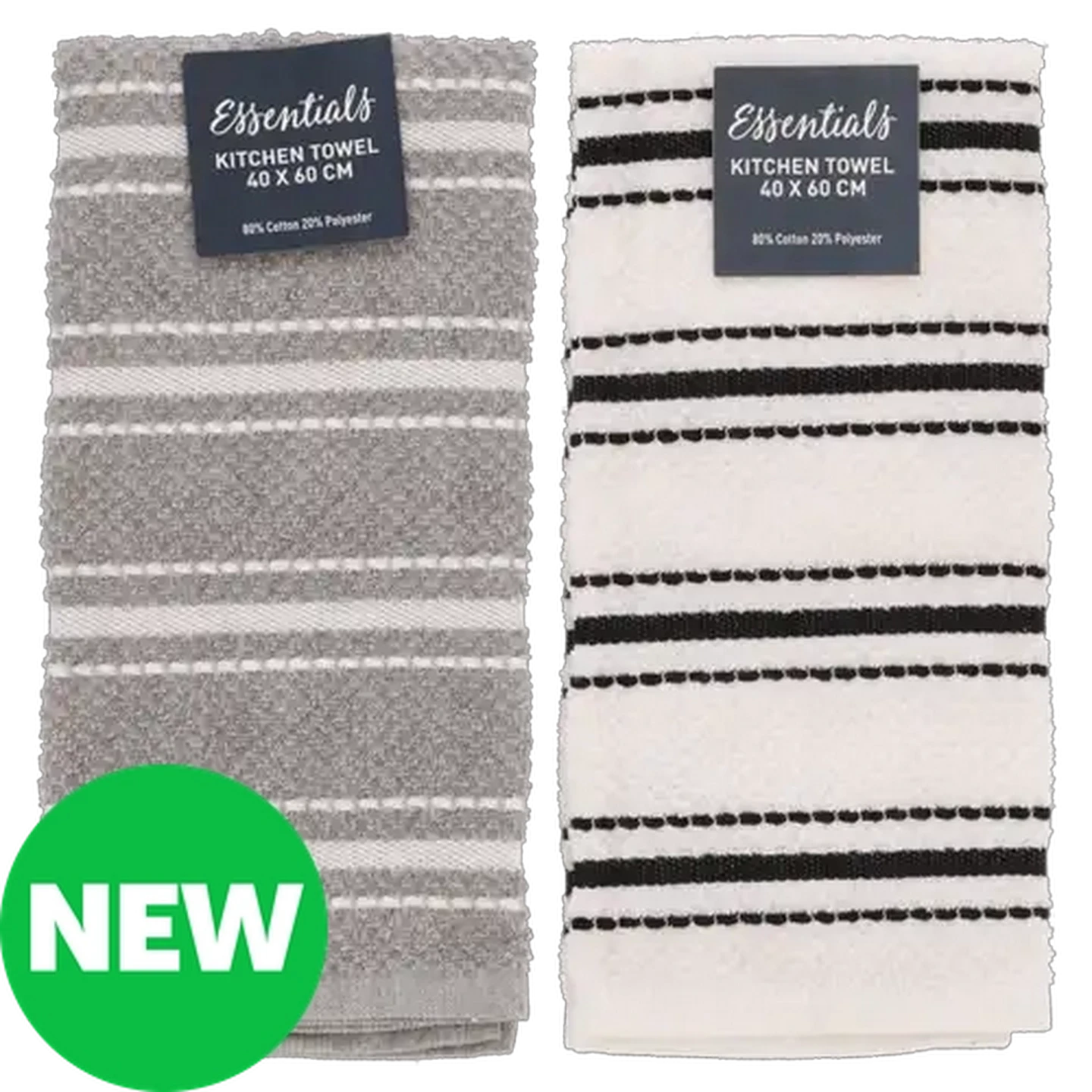 Image of Essentials Terry Stitch Kitchen Towel 40 x 60cm (Design May Vary)