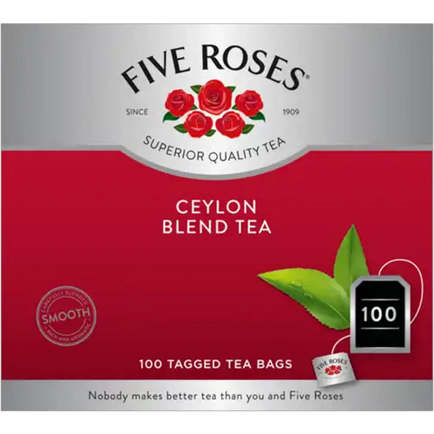 Image of Five Roses Ceylon Blend Tagged Teabags 100 Pack
