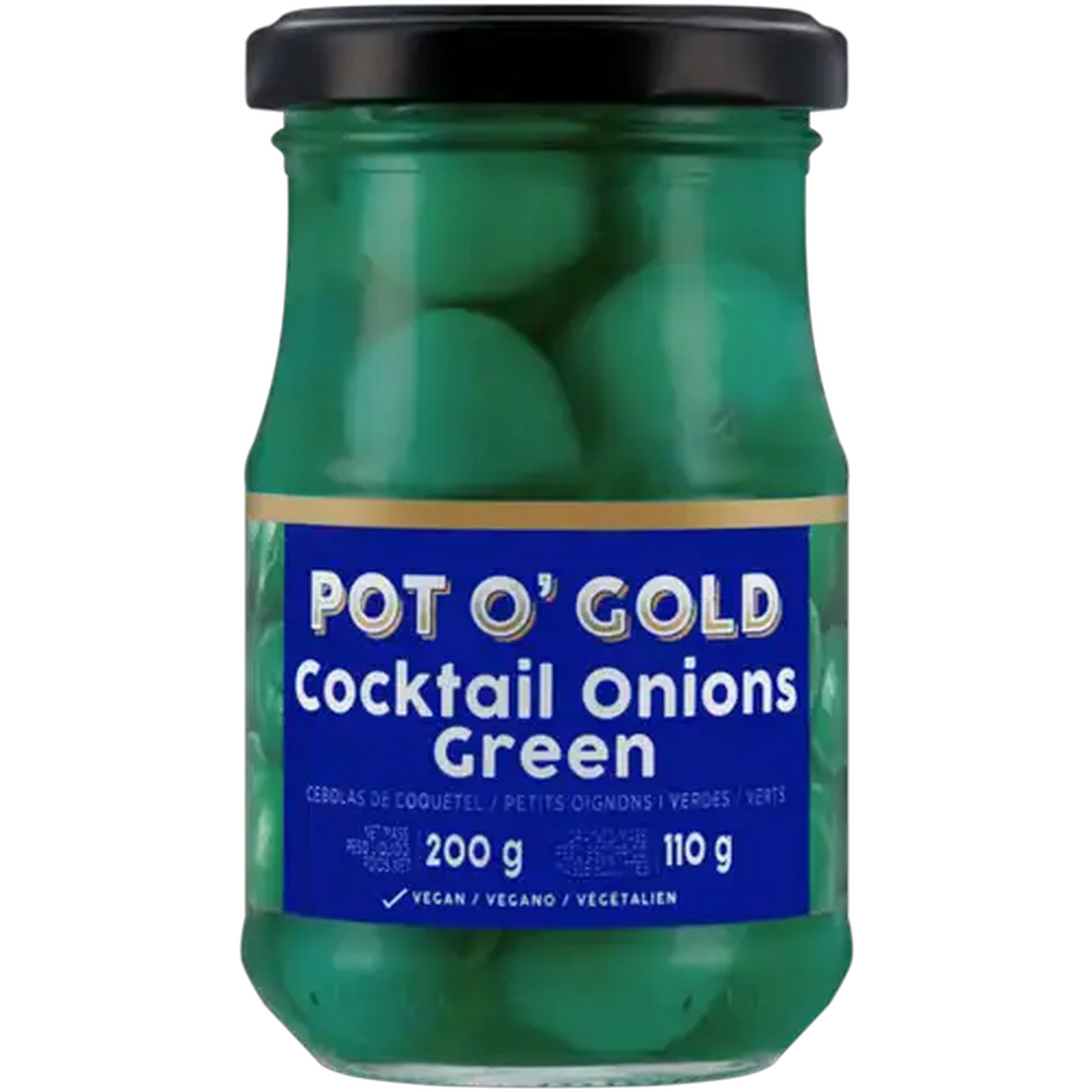 Image of Pot O' Gold Green Cocktail Onions 200g