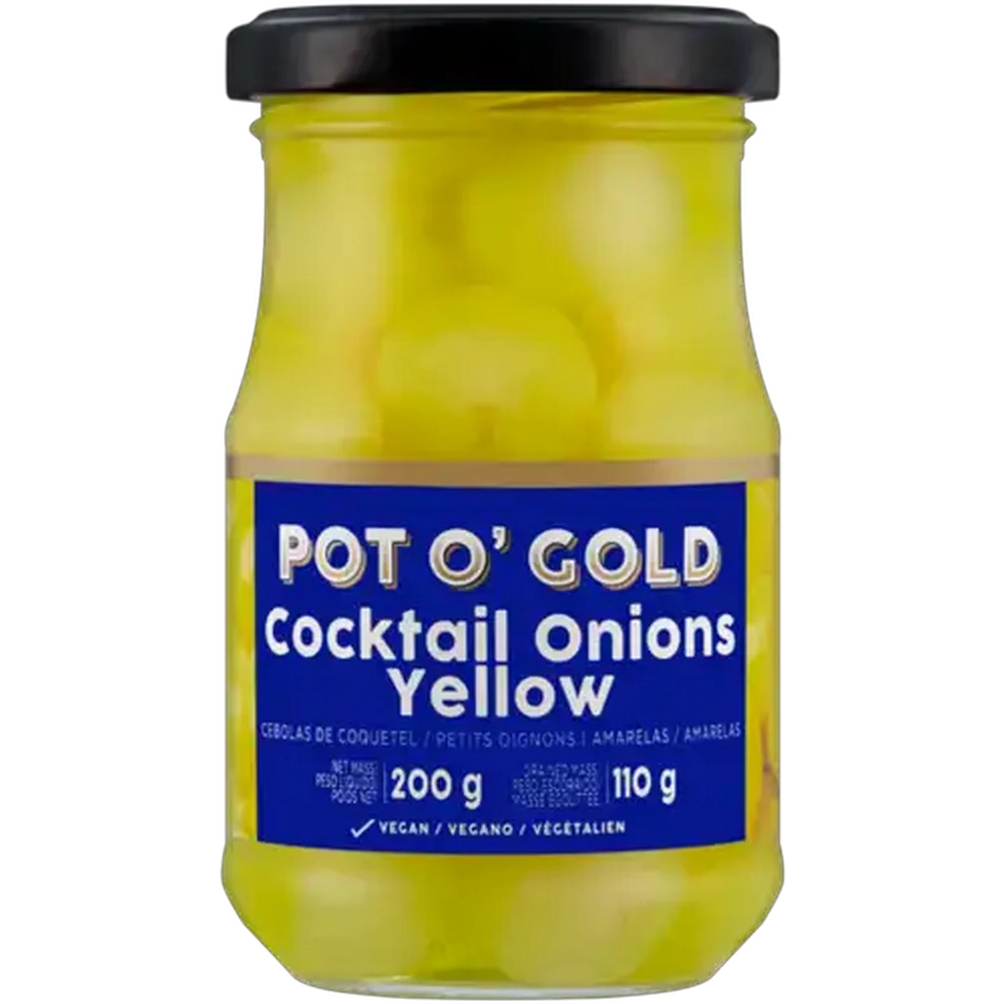 Image of Pot O' Gold Yellow Cocktail Onions 200g