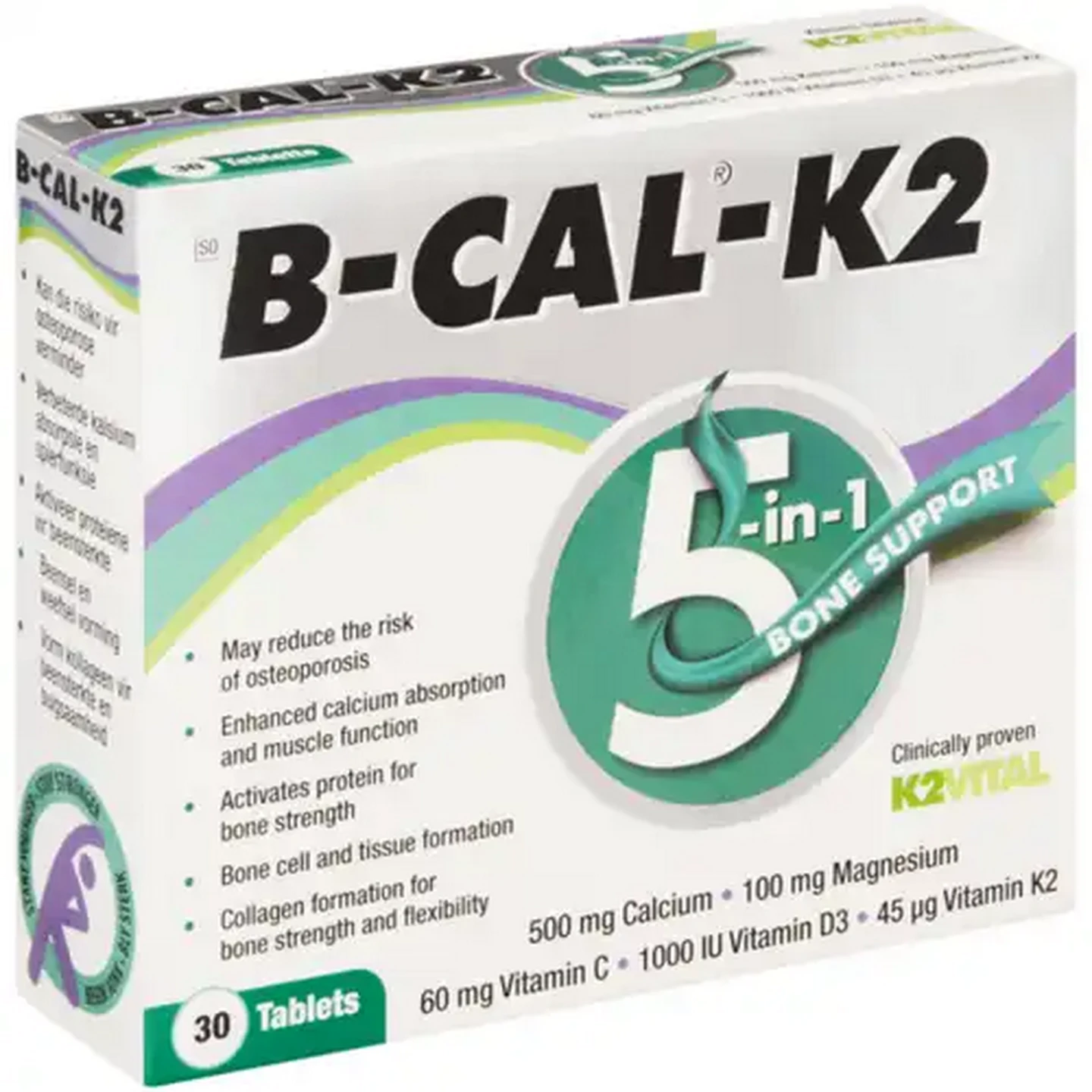 Image of B-CAL K2 5-In-1 Bone Support Tablets 30 Pack