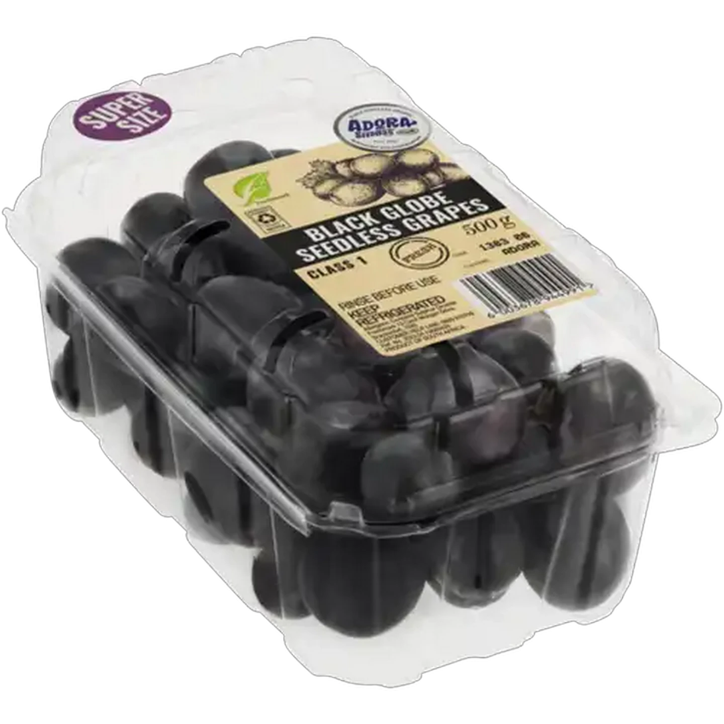 Image of Black Globe Seedless Grapes 500g