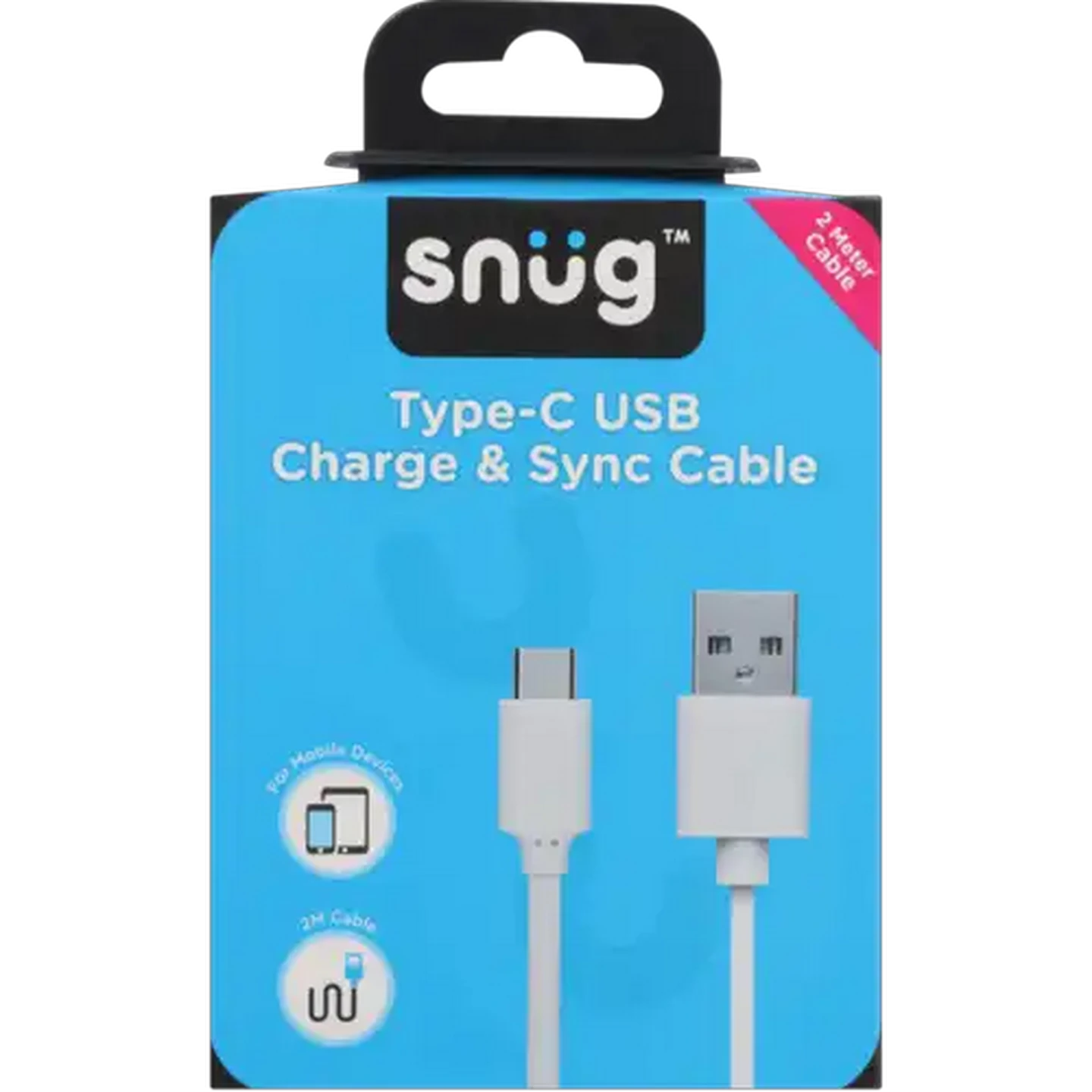 Image of Snug White USB Type-C Charge & Sync Cable 2m