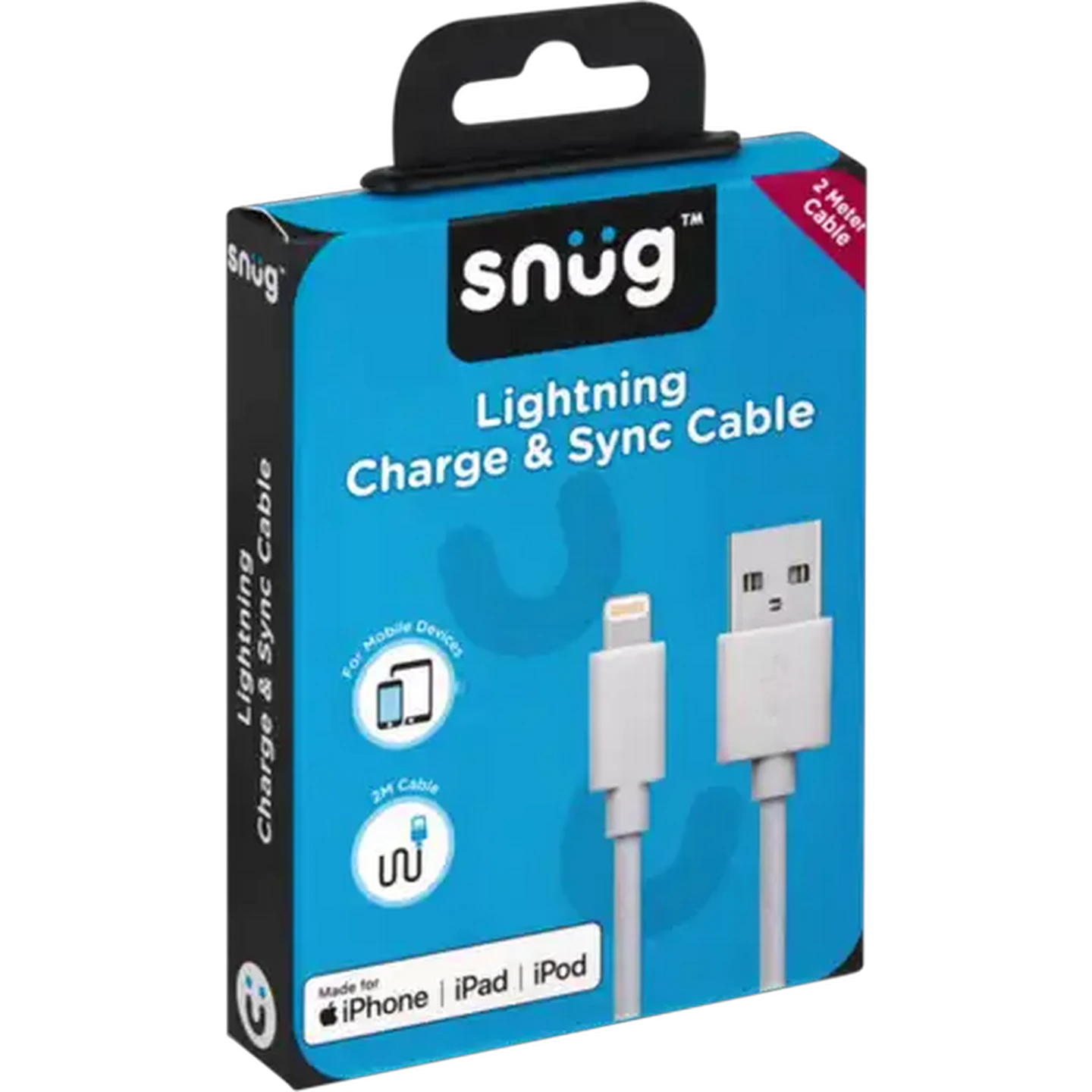 Image of Snug White Lightning Charge & Sync Cable 2m