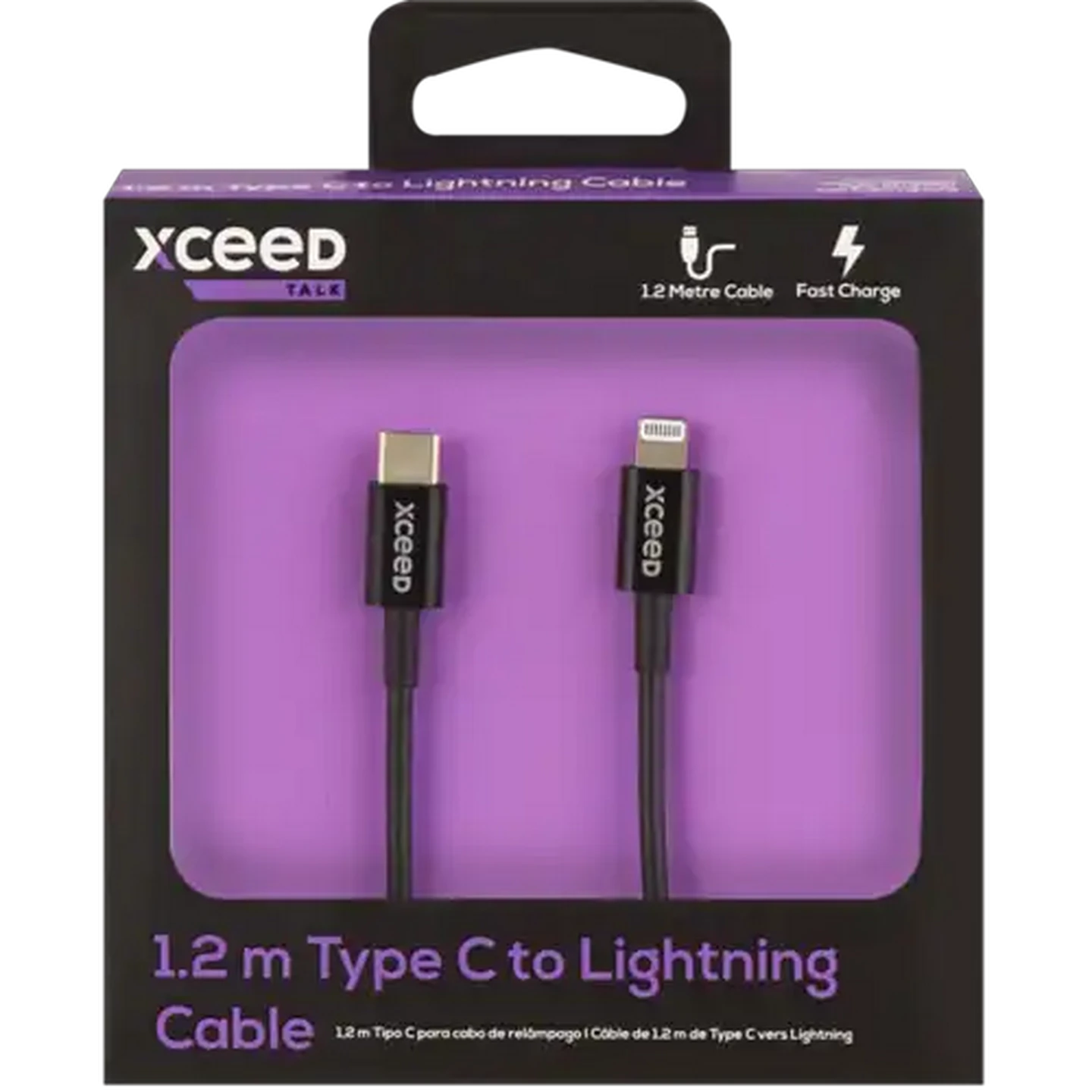 Image of Xceed Black USB Type-C to Lightning Cable 1.2m