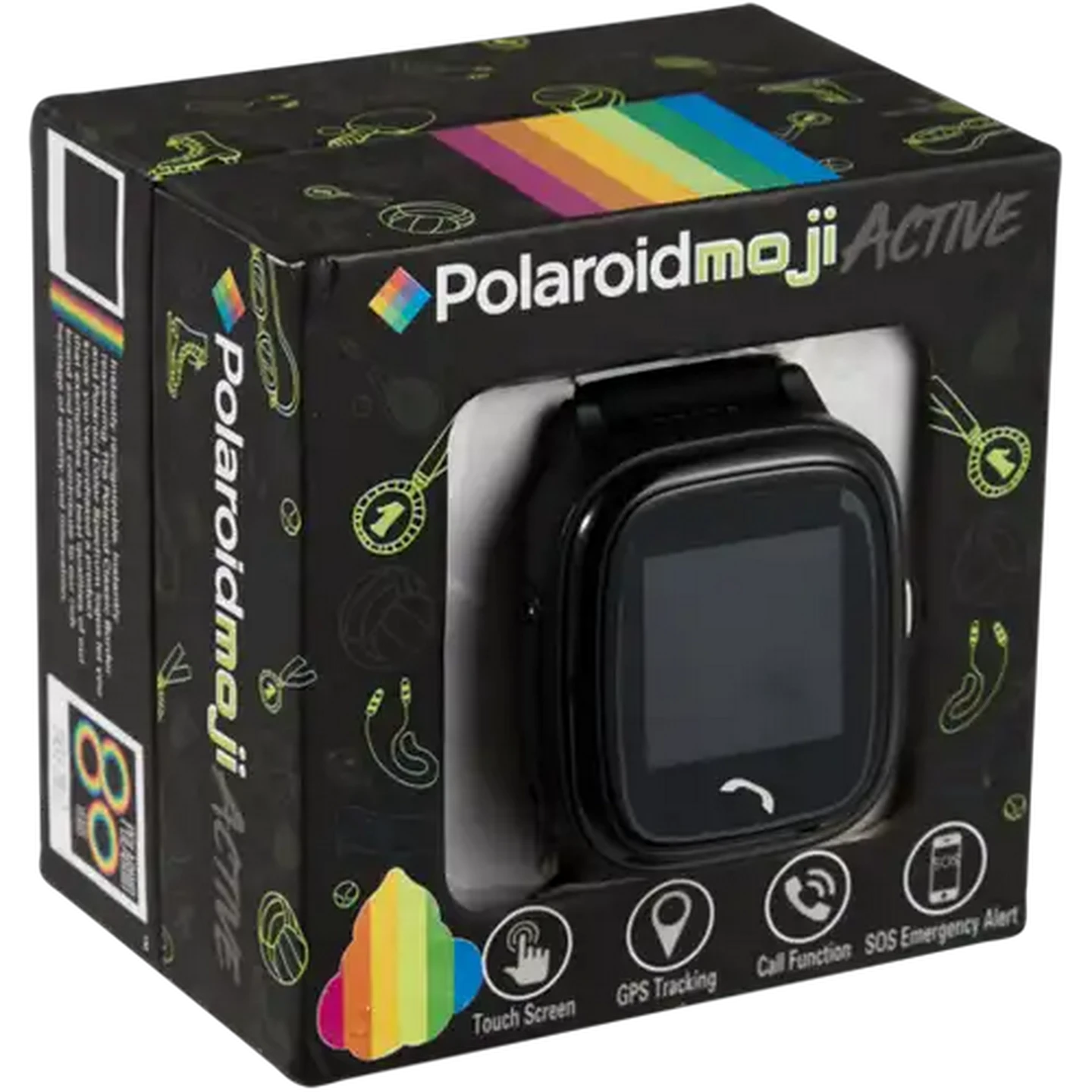 Image of Polaroid Moji Active Black Waterproof Kids Tracking Watch
