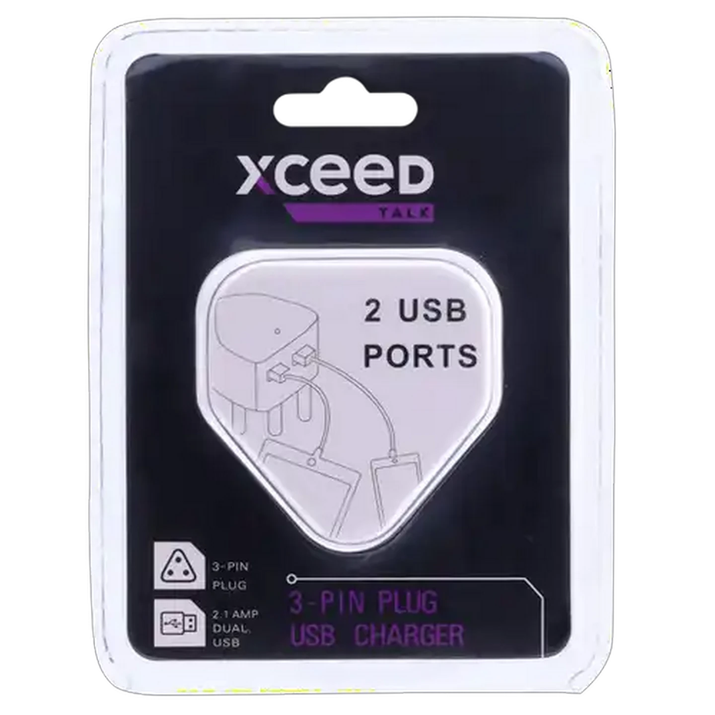 Image of Xceed Talk Dual USB 3-Pin Plug Charger