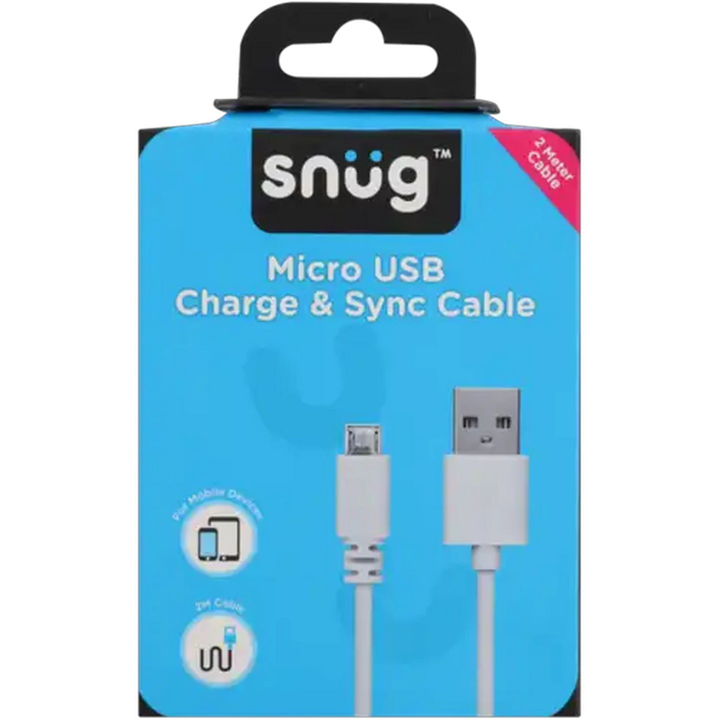 Image of Snug White Micro-USB Charge & Sync Cable 2m