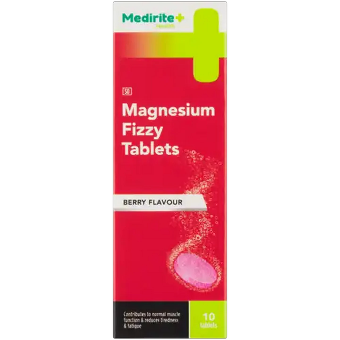 Image of Medirite Berry Flavour Magnesium Fizzy 10 Tablets