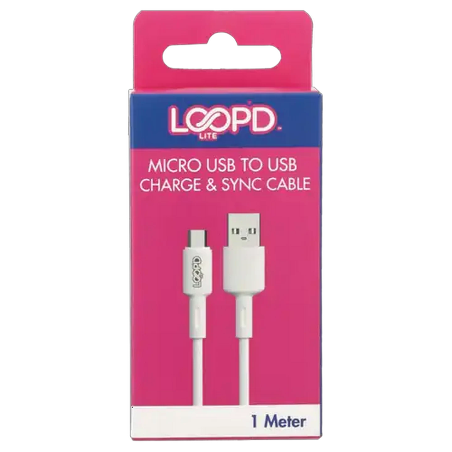 Image of LOOP'D Lite White Micro-USB Data Cable 1m