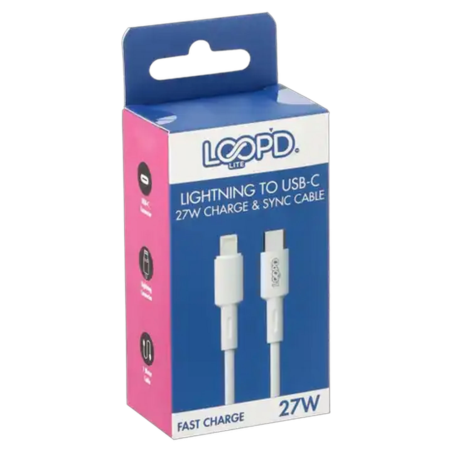 Image of LOOP'D Lite White Type-C MFI Data Cable 1m