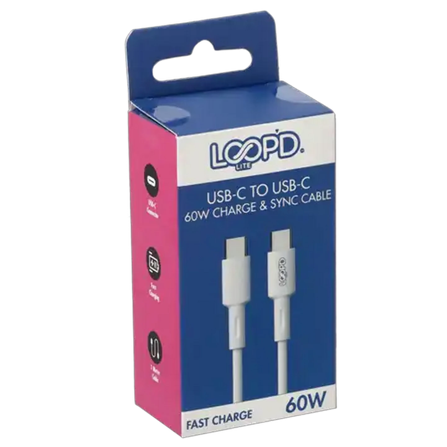 Image of LOOP'D Lite White Type-C Data Cable 1m