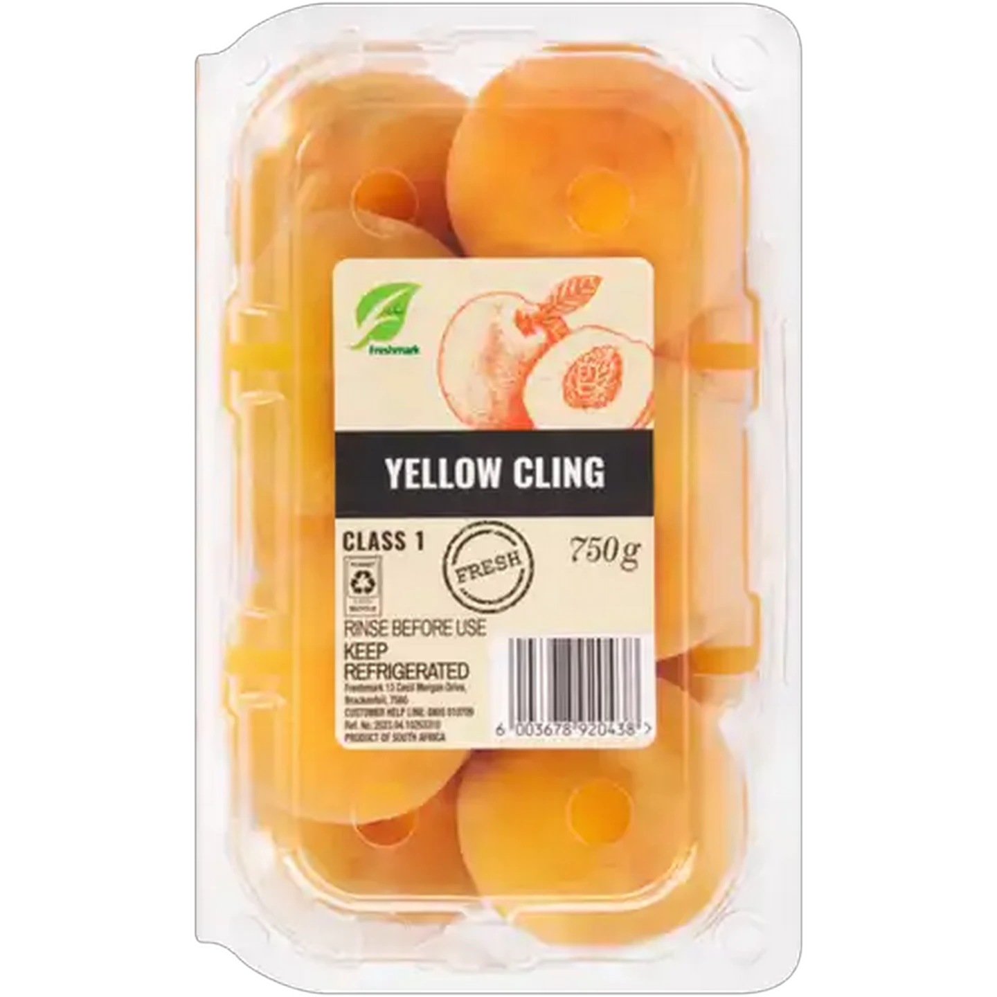 Image of Yellow Cling Peaches 750g