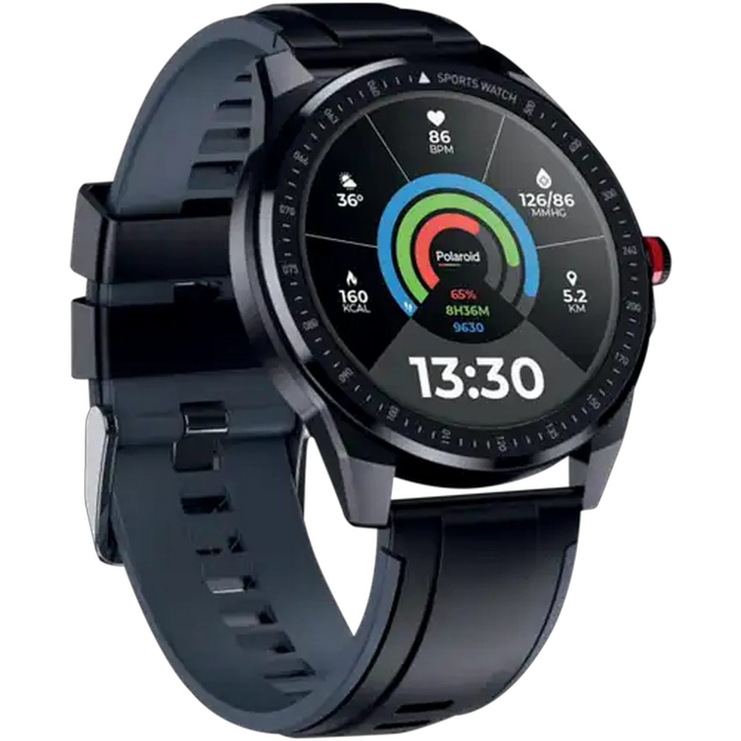 Image of Polaroid Black Full Touch Smart Watch
