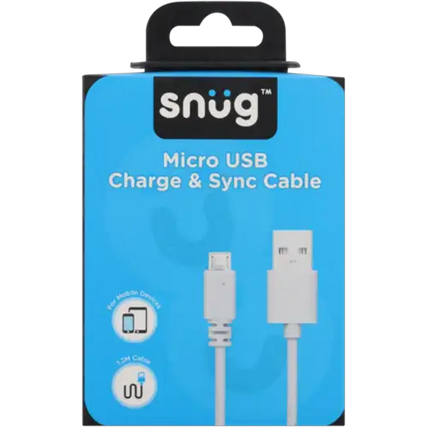 Image of Snug White Micro-USB Charge & Sync Cable 1.2m