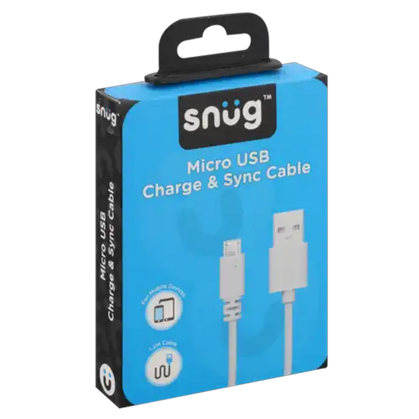 Image of Snug White Micro-USB Charge & Sync Cable 1.2m