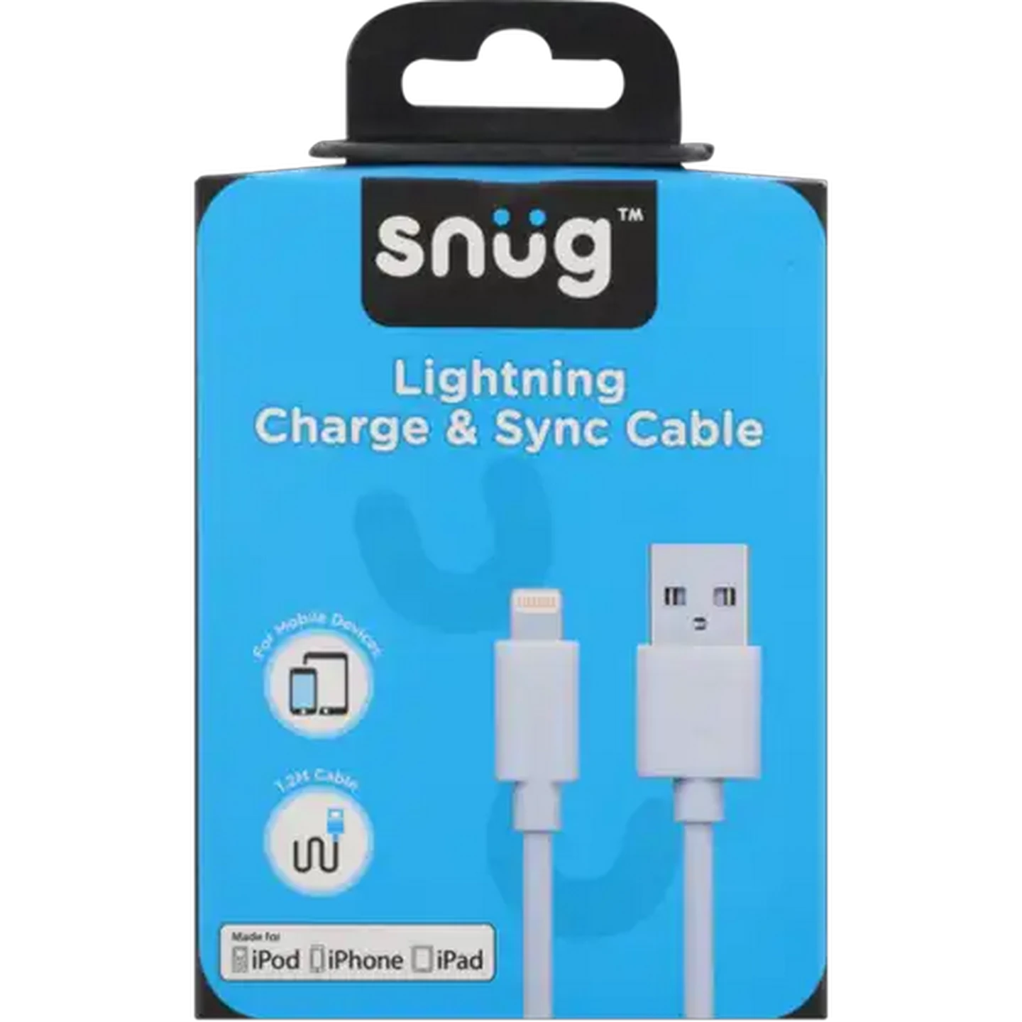 Image of Snug White Lightning Charge & Sync Cable 1.2m