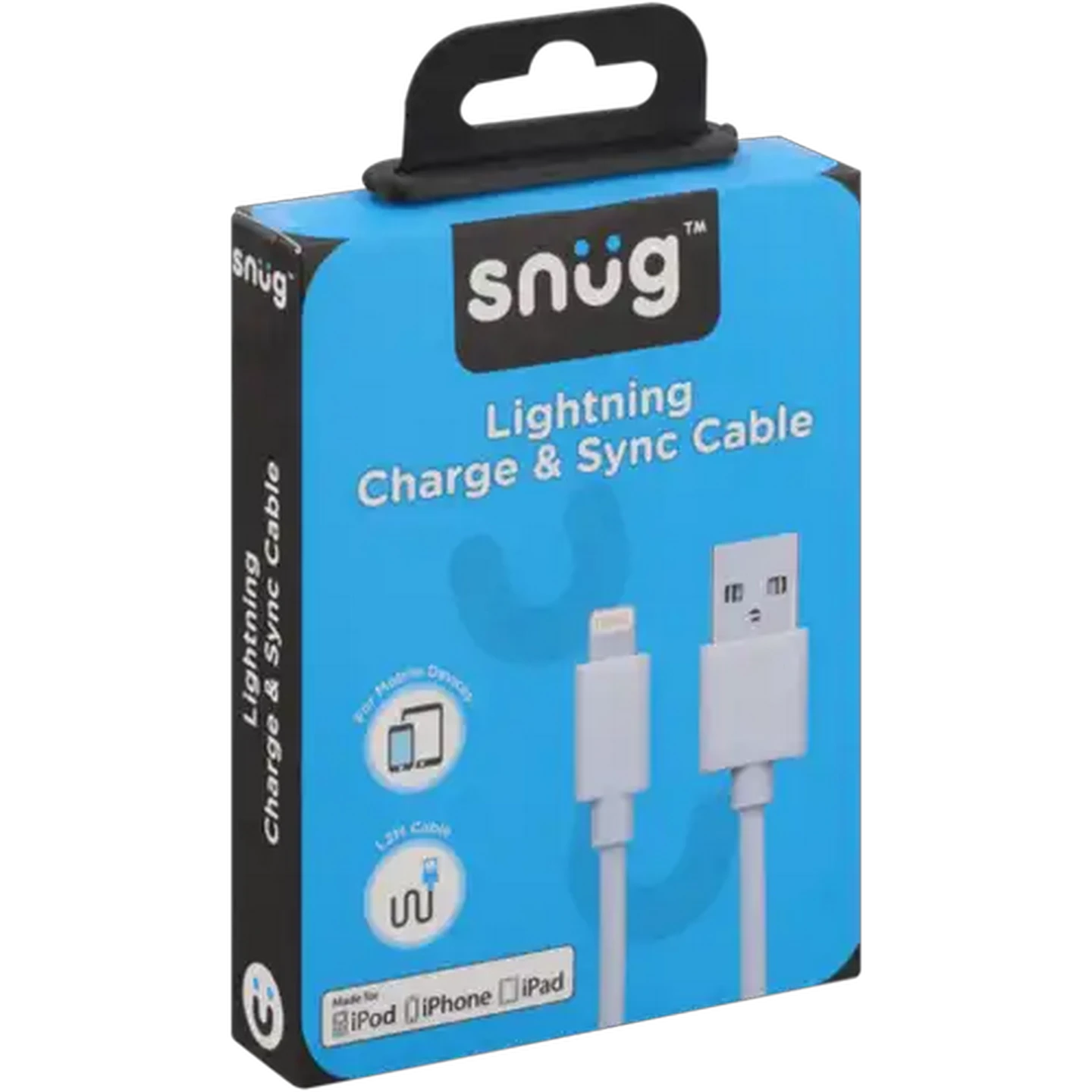Image of Snug White Lightning Charge & Sync Cable 1.2m