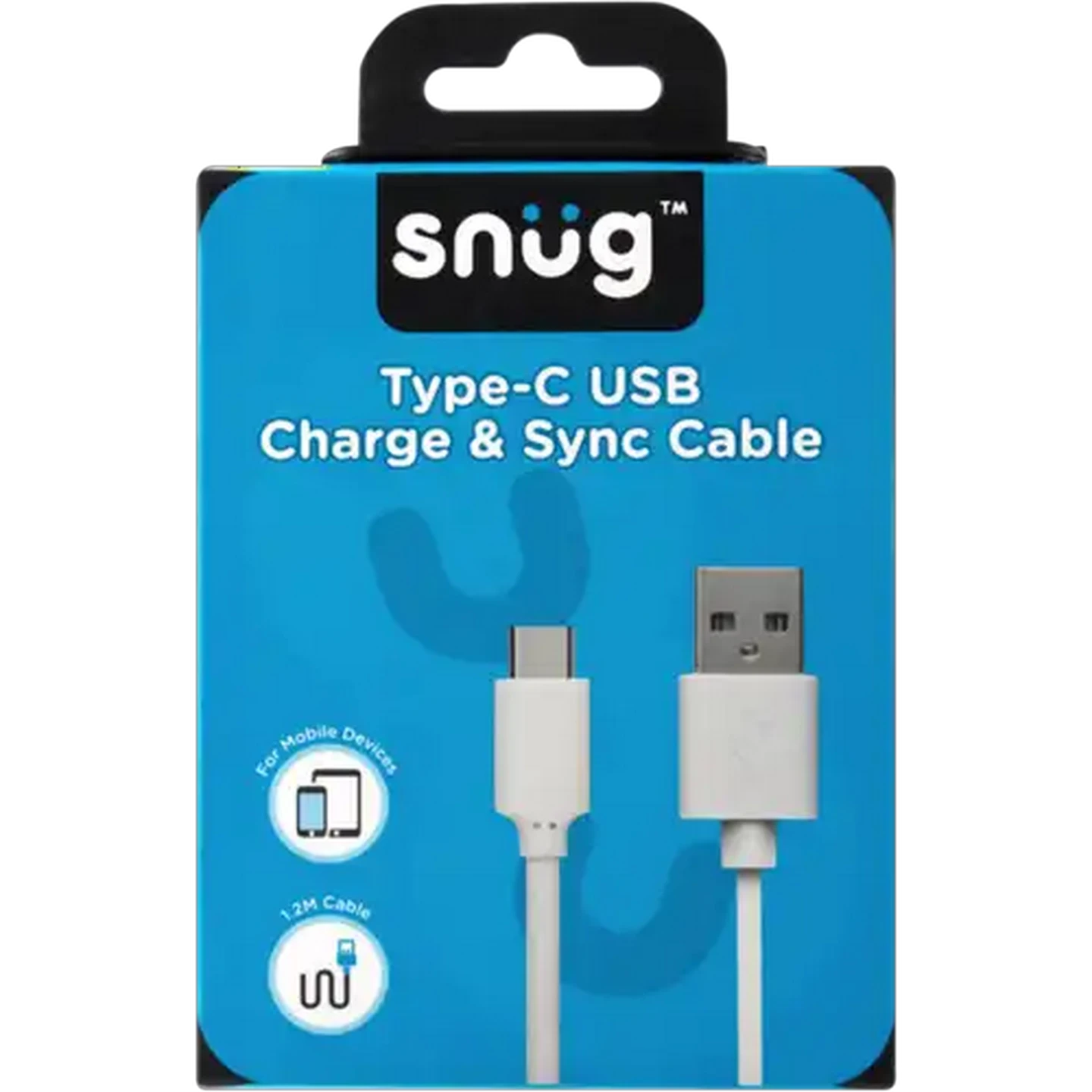 Image of Snug White USB Type-C Charge & Sync Cable 1.2m