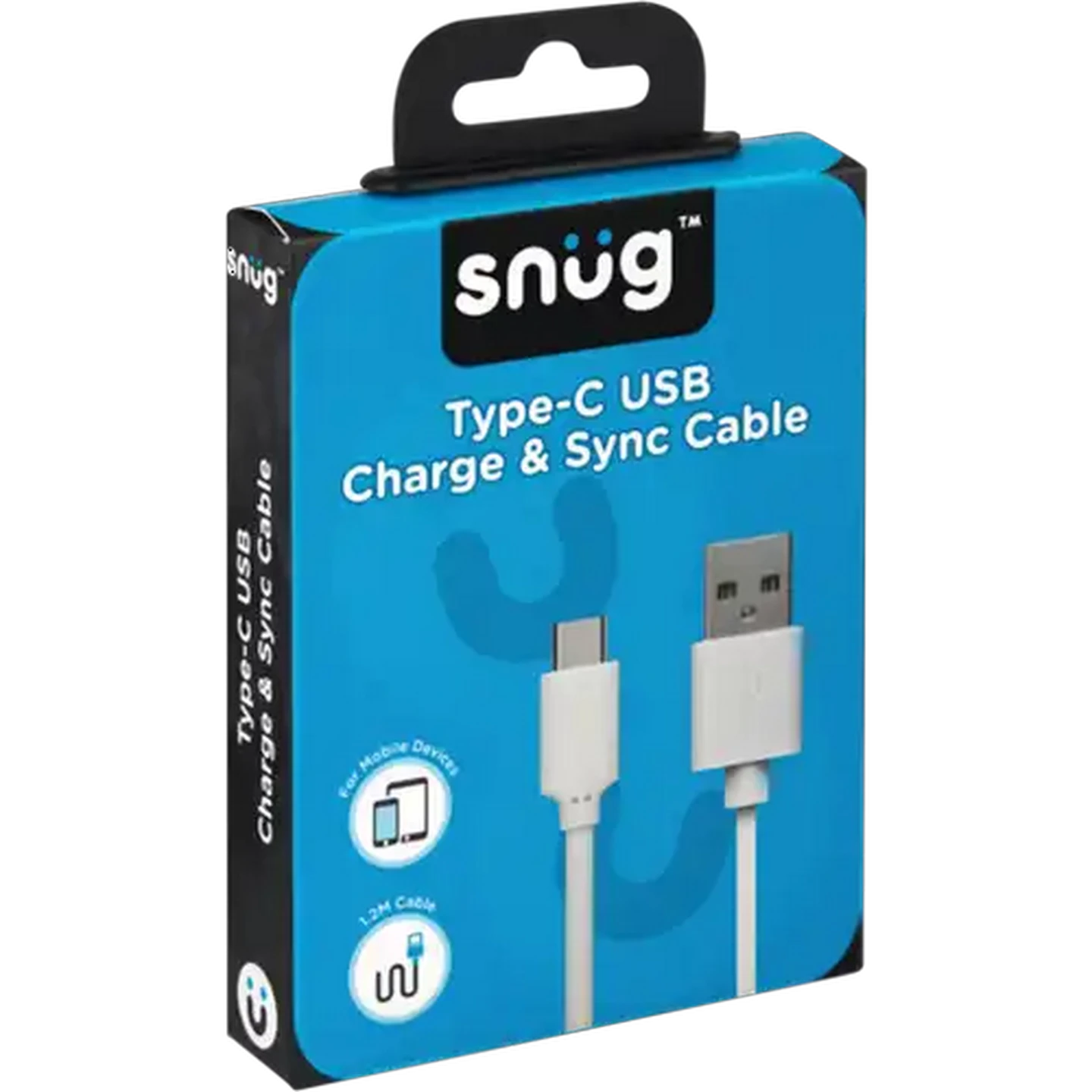 Image of Snug White USB Type-C Charge & Sync Cable 1.2m