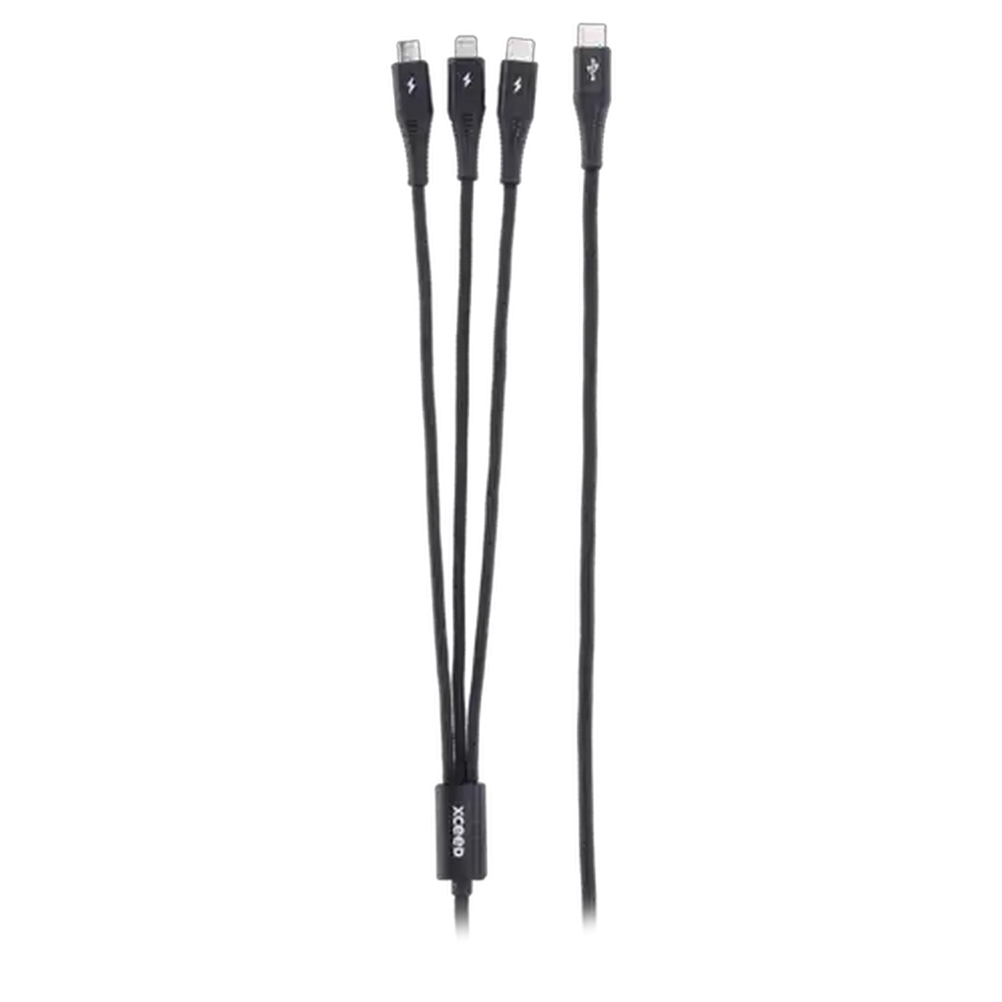 Image of Xceed Talk Black 3-in-1 USB Data Cable 1.2m