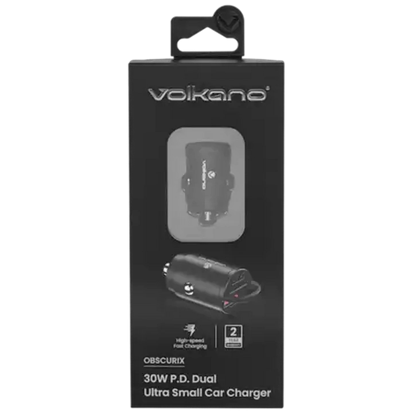 Image of Volkano Obscurix Series 30W PD Dual USB-A and USB-C Ultra Small Car Charger