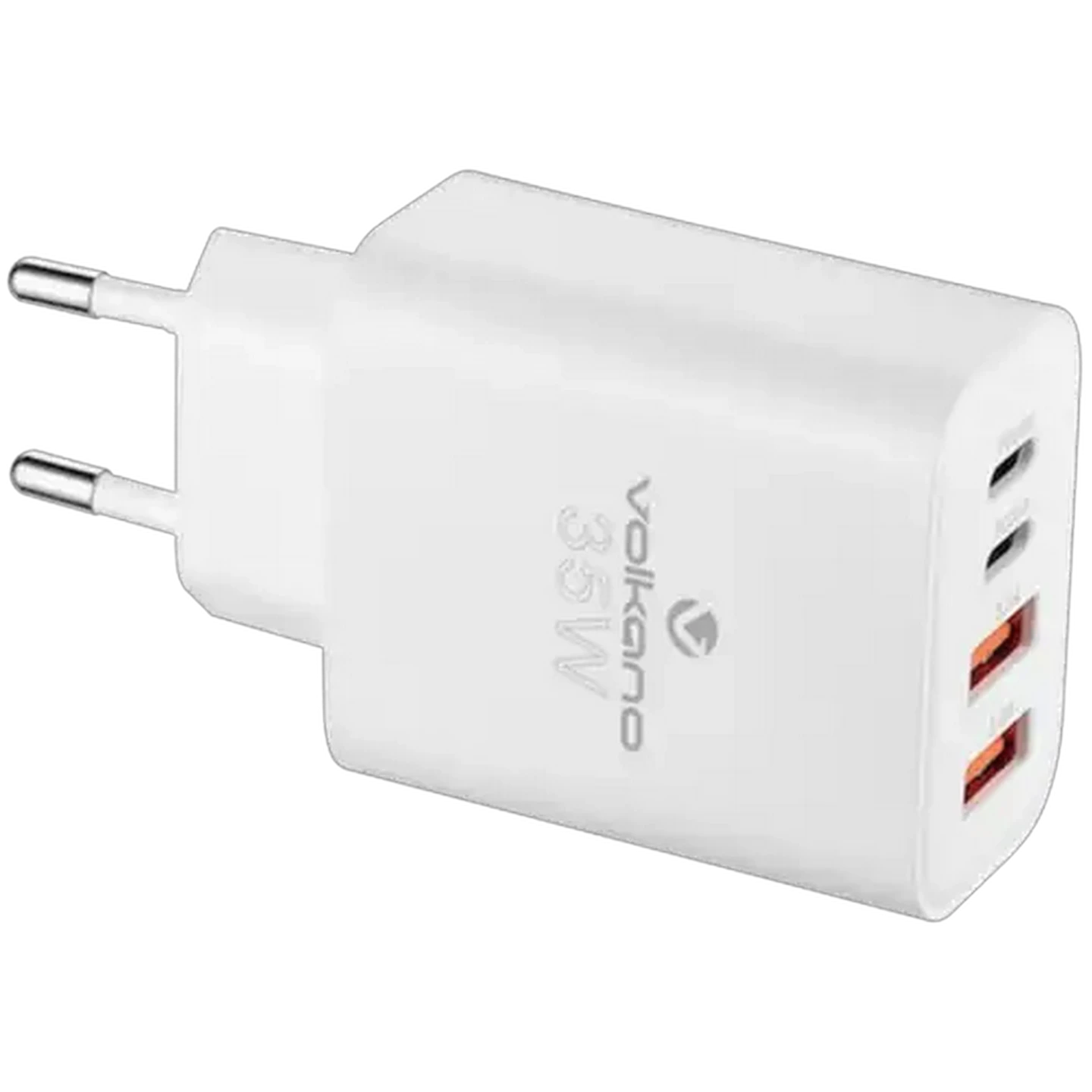Image of Volkano Quad Series 2x PD USB-C 2x USB-A 3A 35W Wall Charger