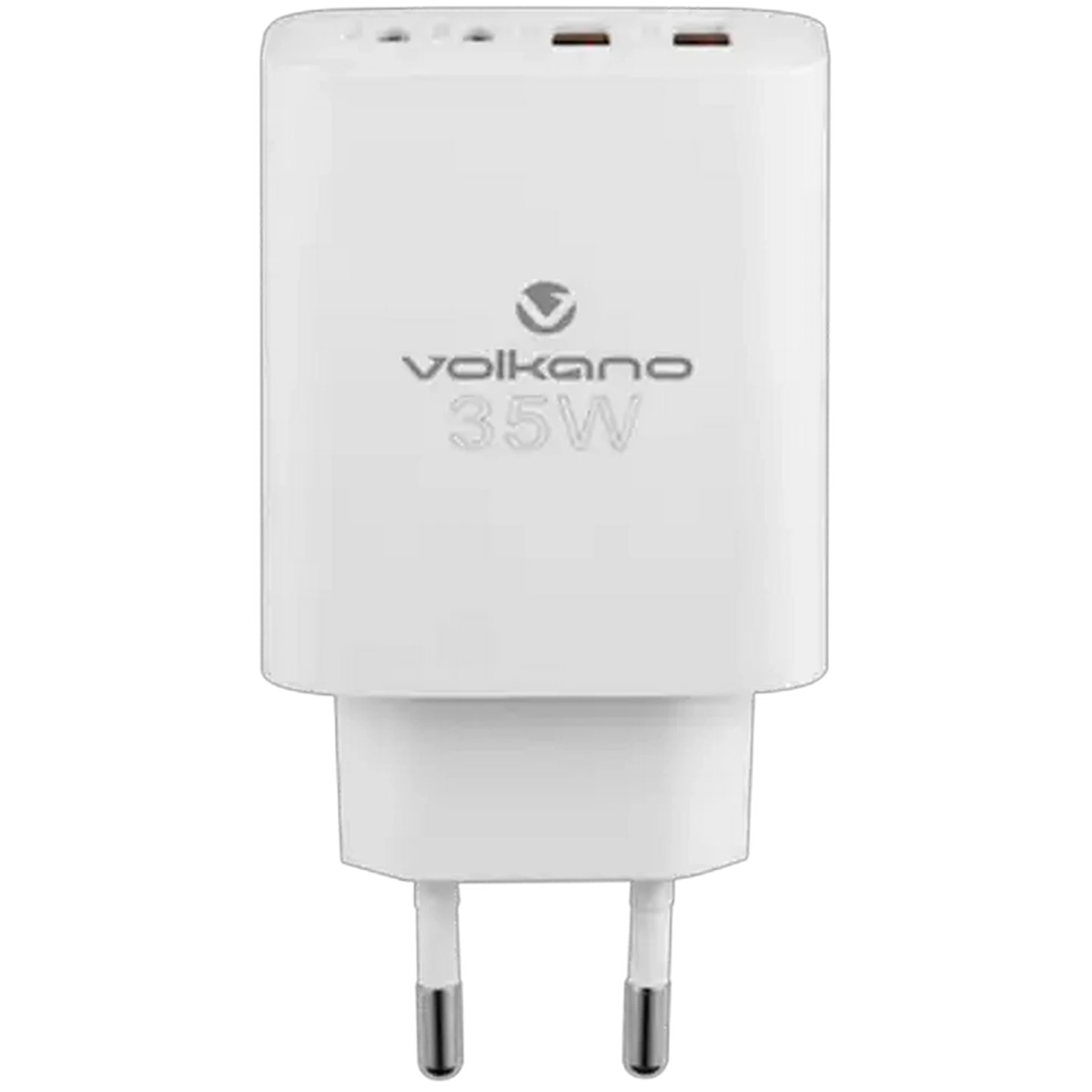 Image of Volkano Quad Series 2x PD USB-C 2x USB-A 3A 35W Wall Charger