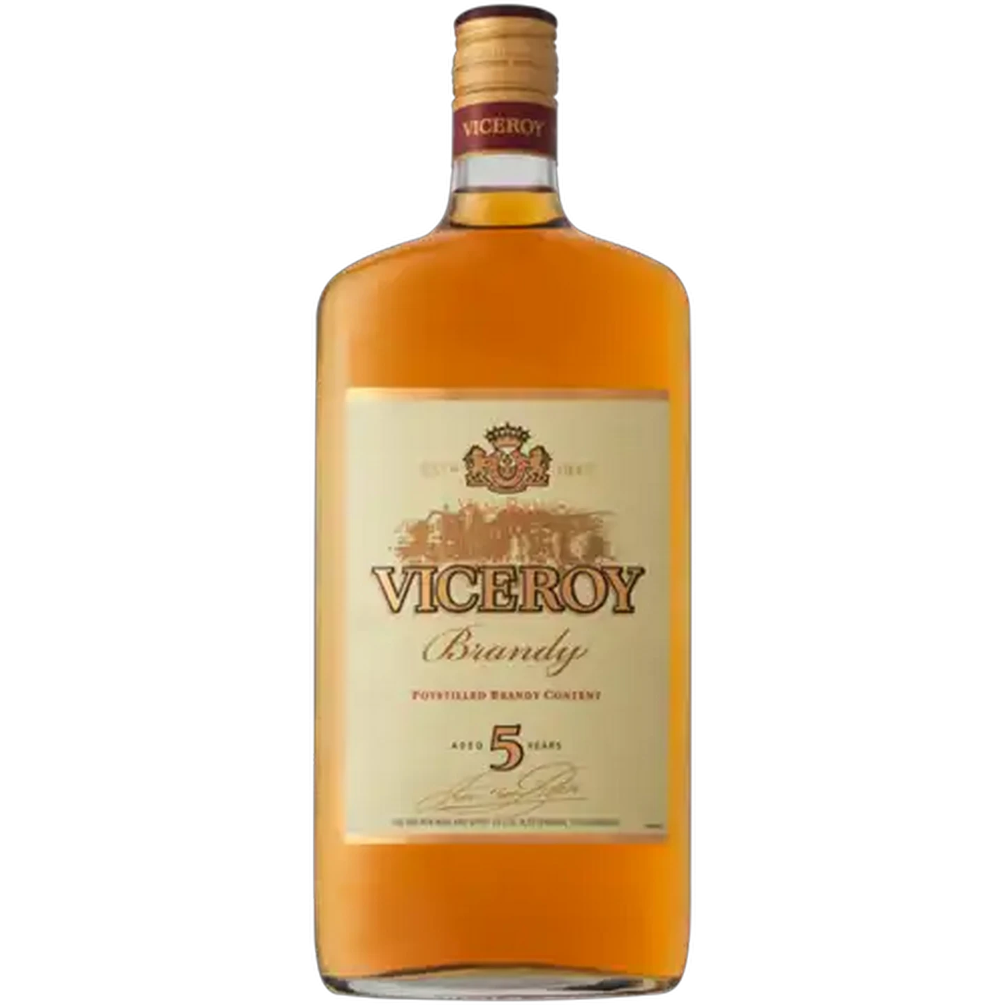 Image of Viceroy 5 Year Old Oval Potstill Brandy Bottle 750ml