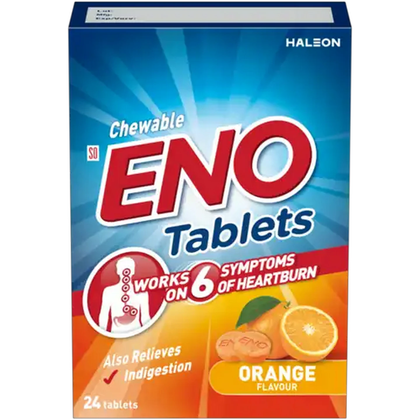 Image of ENO Orange Flavour Chewable Tablets 24 Pack