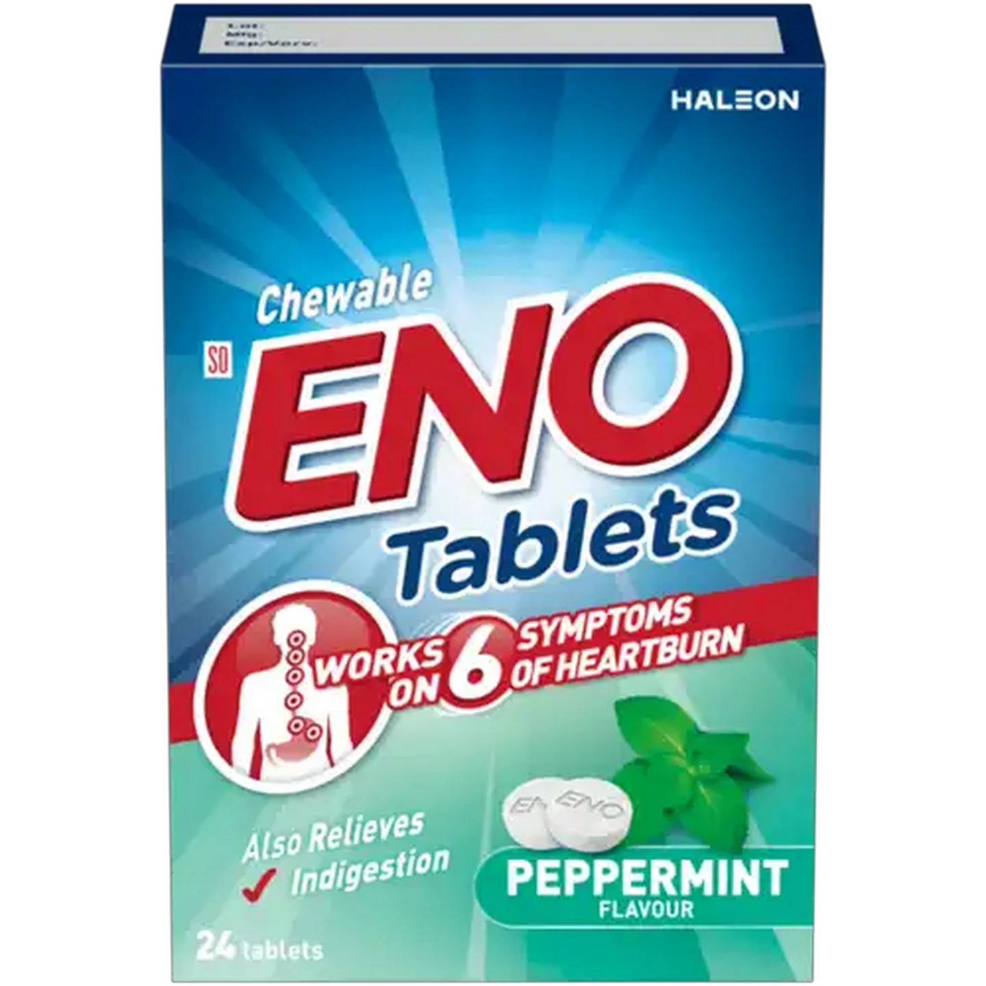 Image of ENO Peppermint Flavour Chewable Tablets 24 Pack