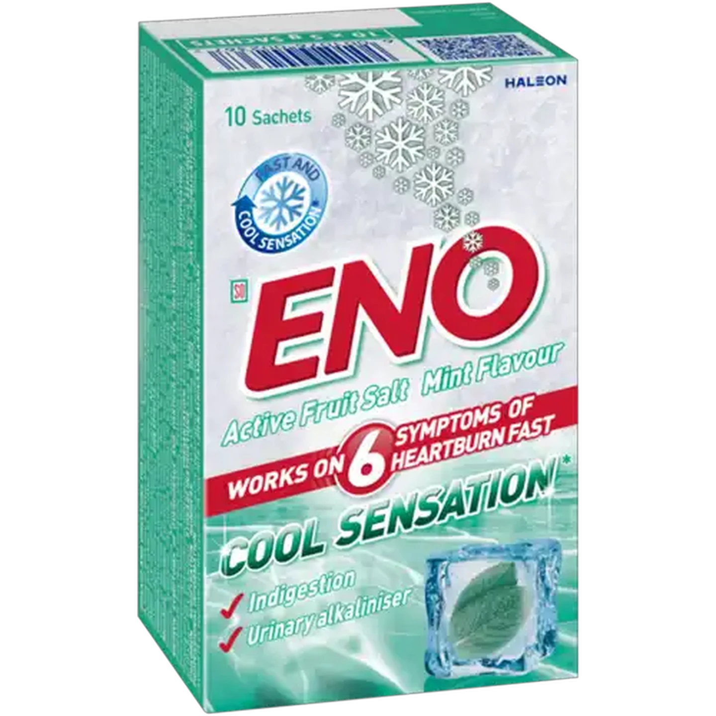 Image of ENO Mint Flavour Cool Sensation Active Fruit Salt 10 x 5g