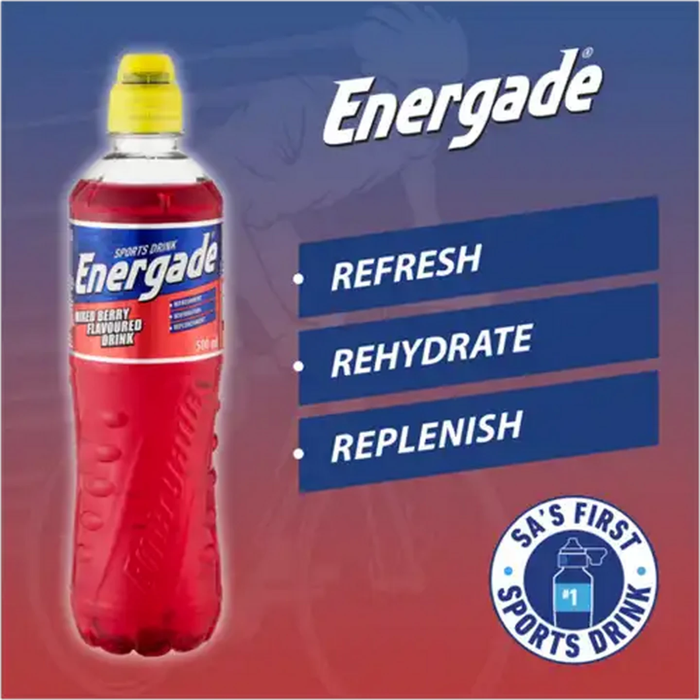 Image of Energade Mixed Berry Flavoured Sports Drink 500ml
