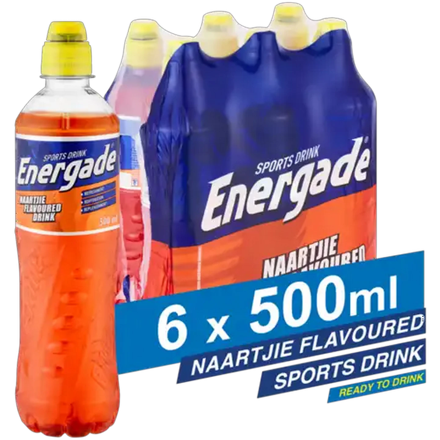 Image of Energade Naartjie Flavoured Sports Drink 6 x 500ml