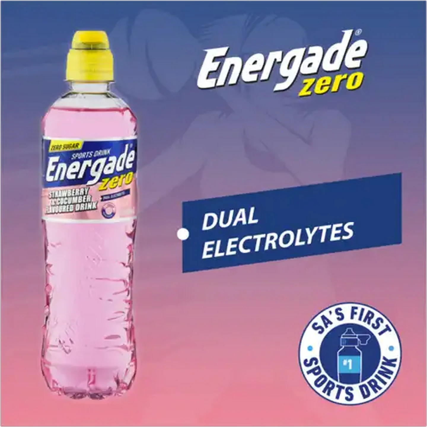 Image of Energade Zero Strawberry & Cucumber Flavoured Sports Drink 6 x 500ml