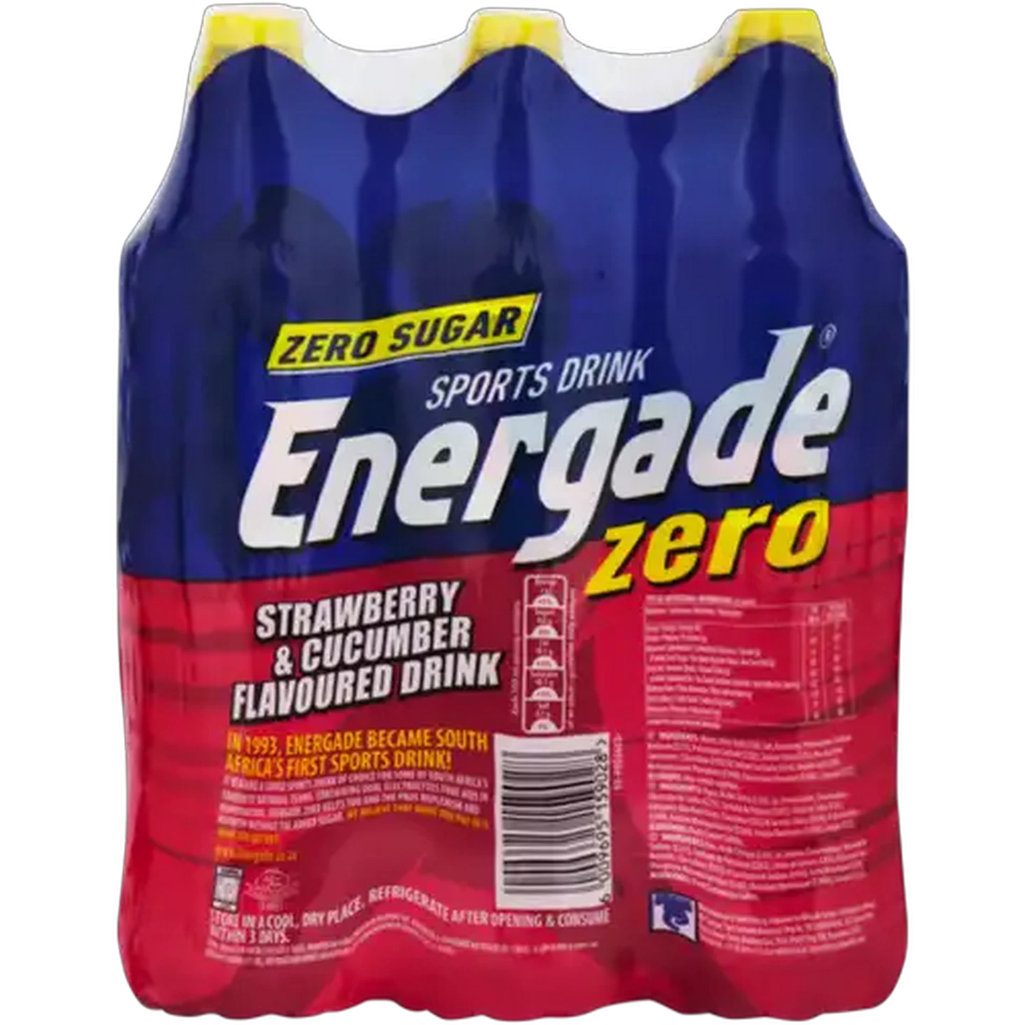 Image of Energade Zero Strawberry & Cucumber Flavoured Sports Drink 6 x 500ml