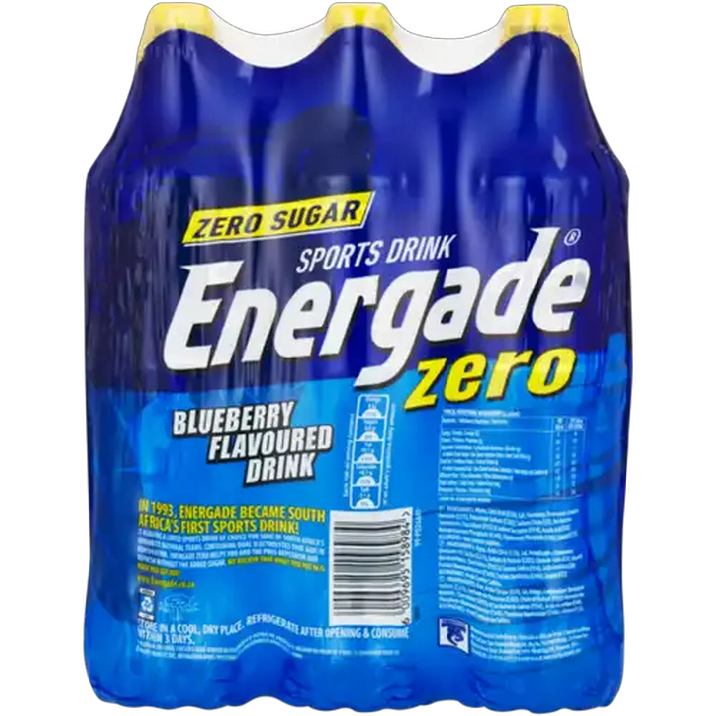 Image of Energade Zero Blueberry Flavoured Sports Drink 6 x 500ml