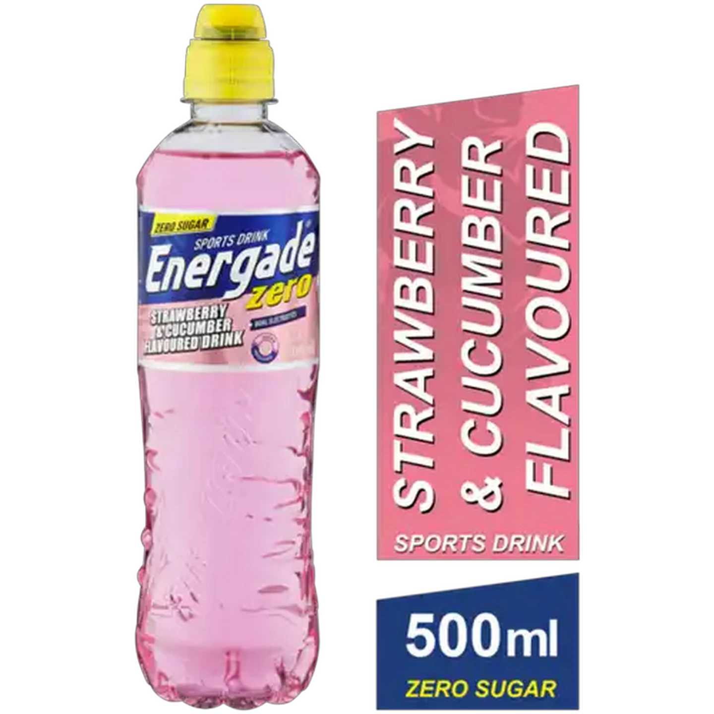 Image of Energade Zero Strawberry & Cucumber Flavoured Sports Drink 500ml