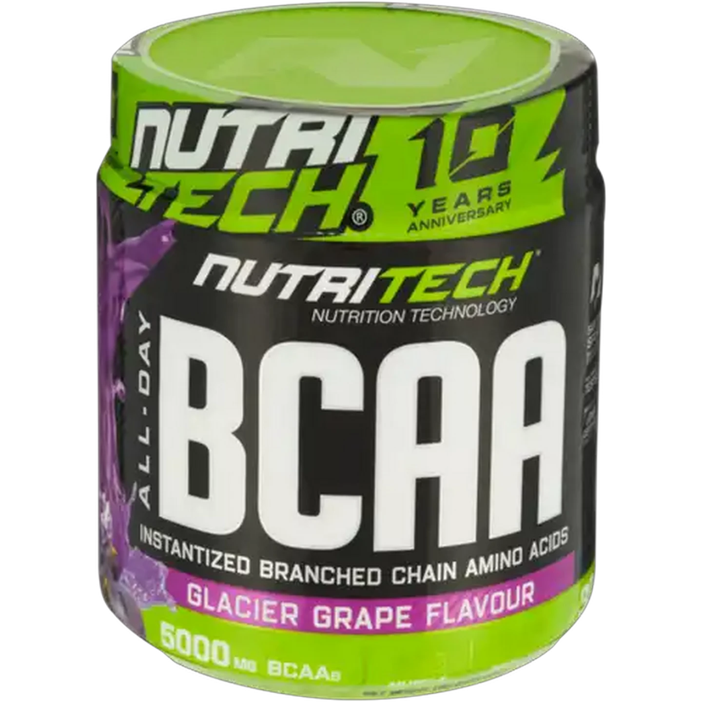 Image of NutriTech Glacier Grape Flavour BCAA 5000 Powder 180g