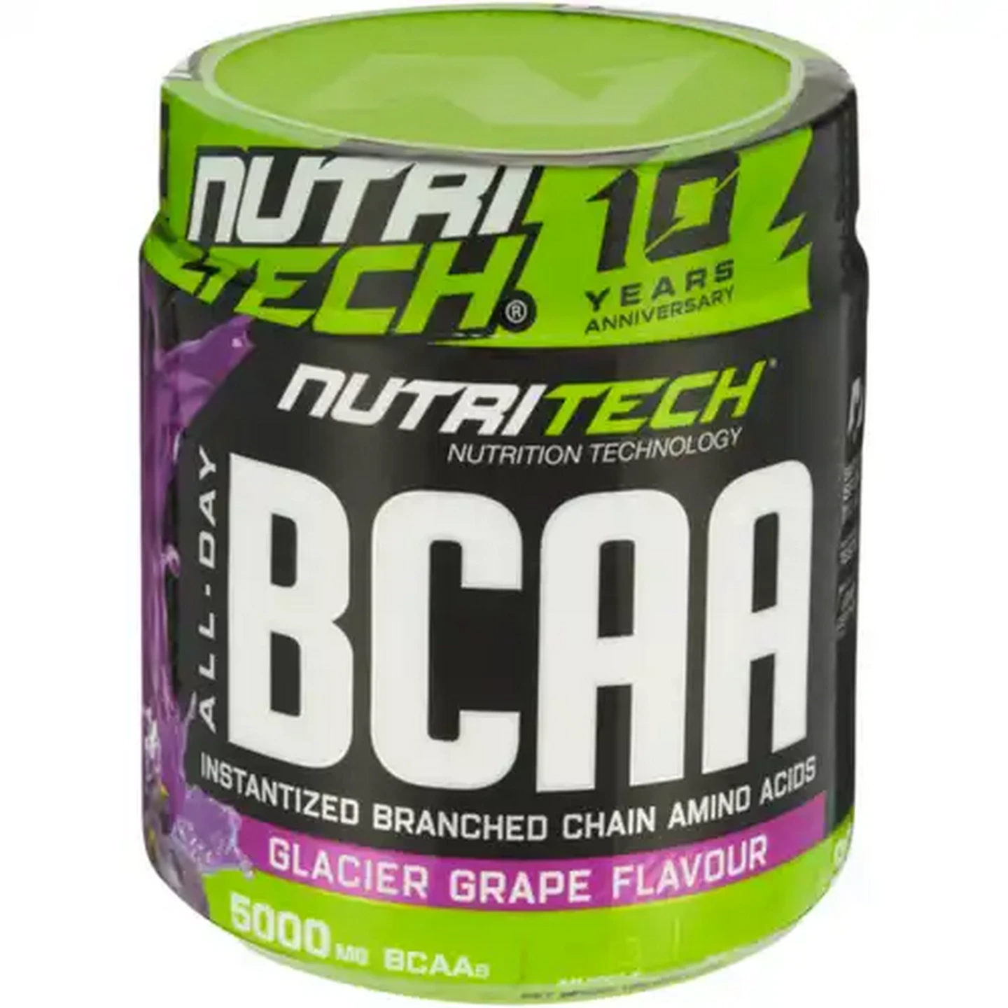 Image of NutriTech Glacier Grape Flavour BCAA 5000 Powder 180g