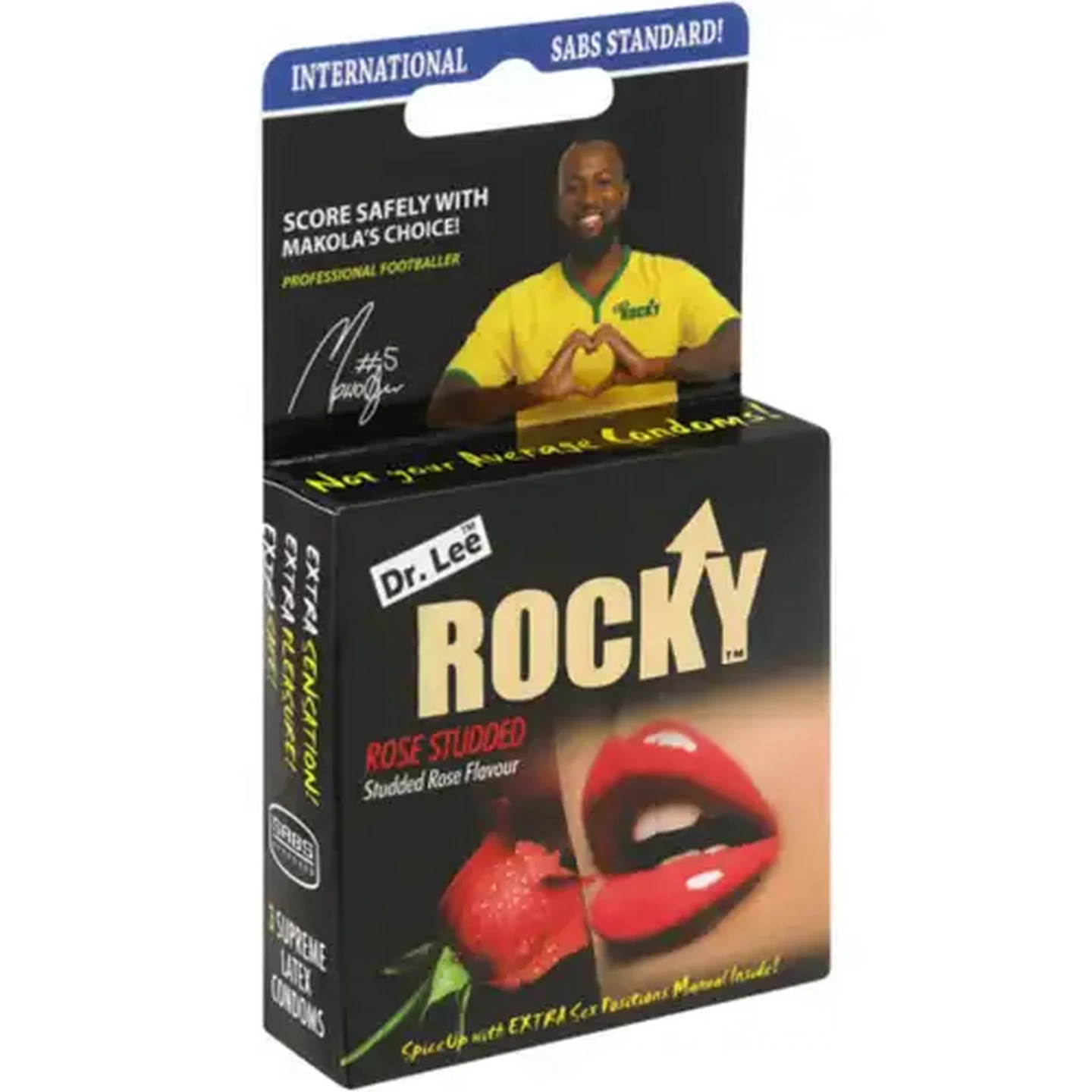 Image of Dr. Lee Rocky Rose Studded Latex Condoms 3 Pack