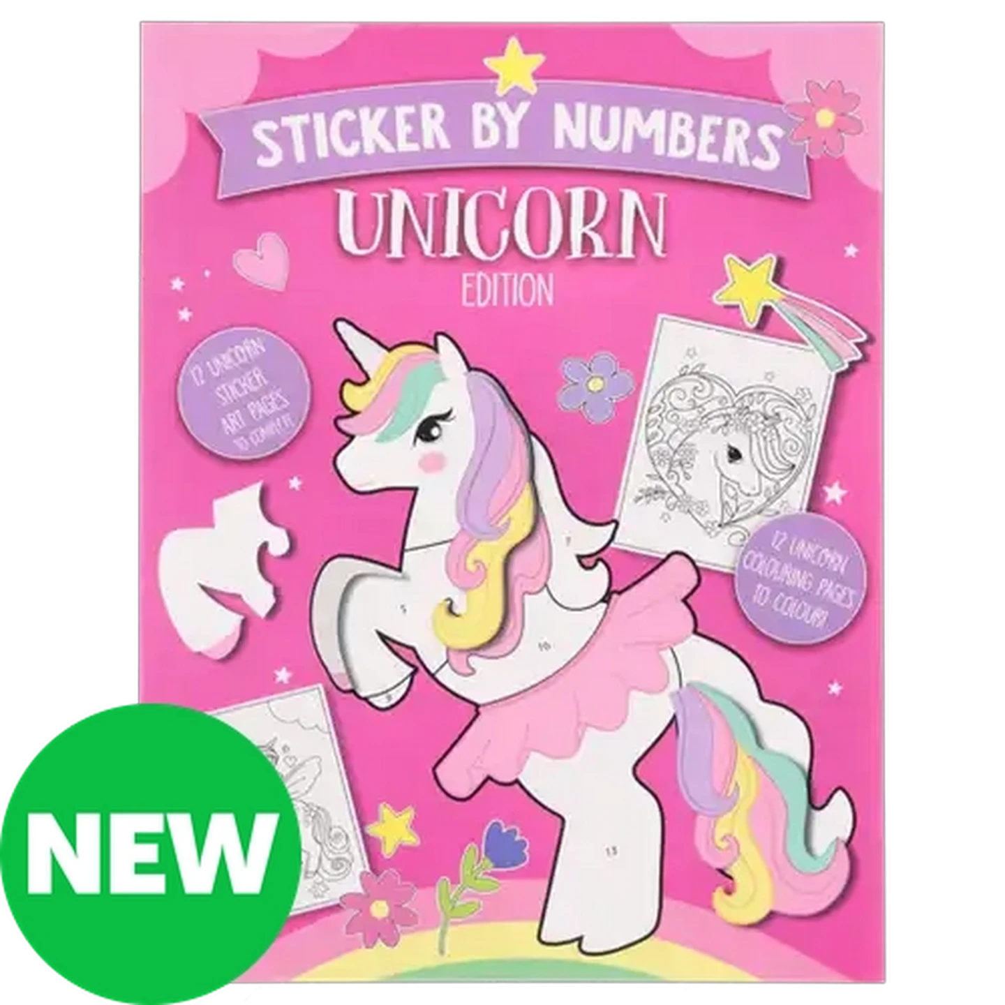 Image of Sticker By Numbers: Unicorn Edition 26-Pages