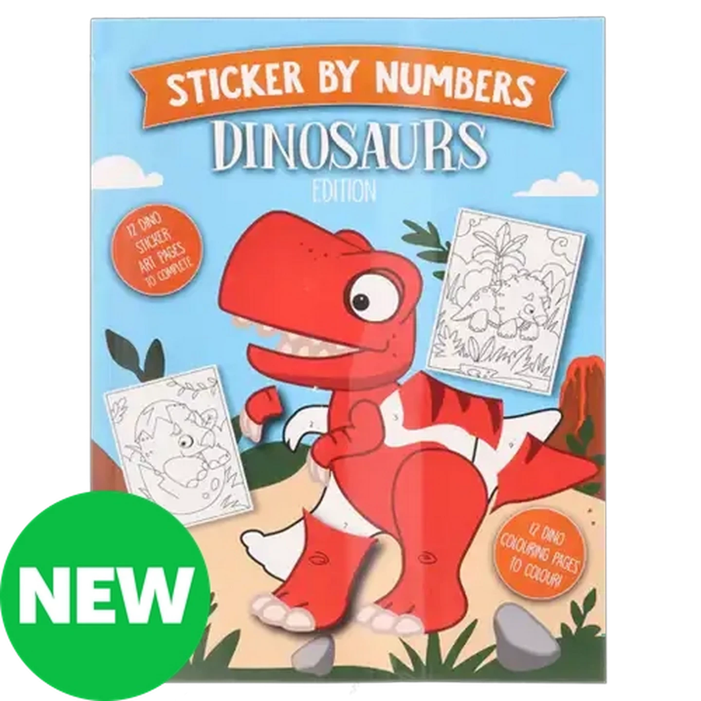 Image of Sticker By Numbers: Dinosaur Edition 44-Pages
