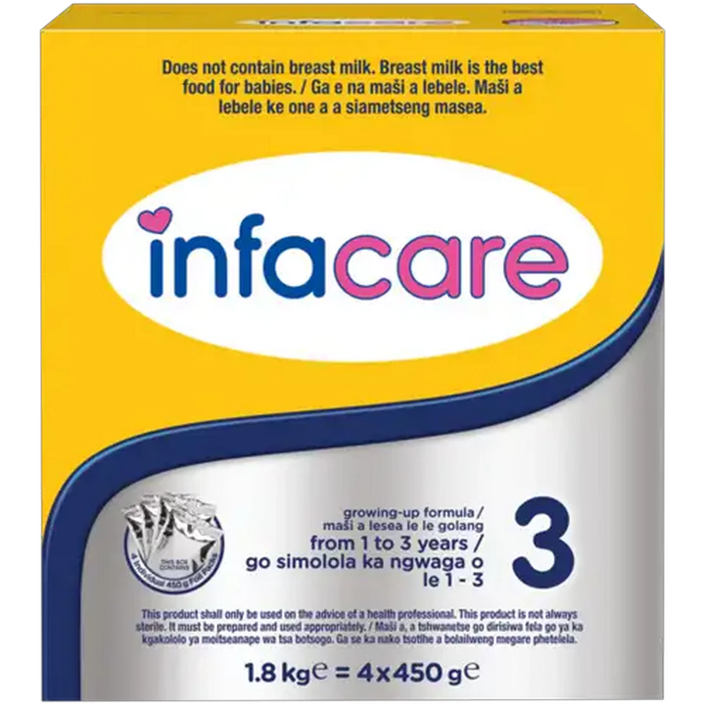 Image of Infacare Stage 3 Growing-Up Formula 4 x 450g