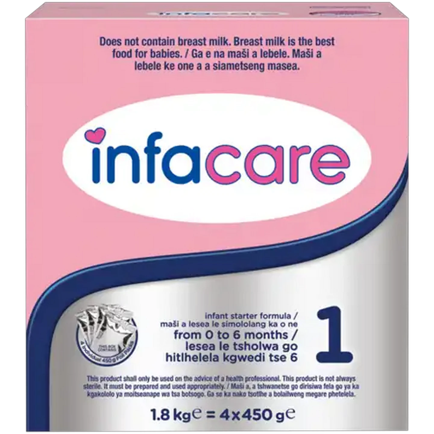 Image of Infacare Stage 1 Infant Starter Formula 4 x 450g