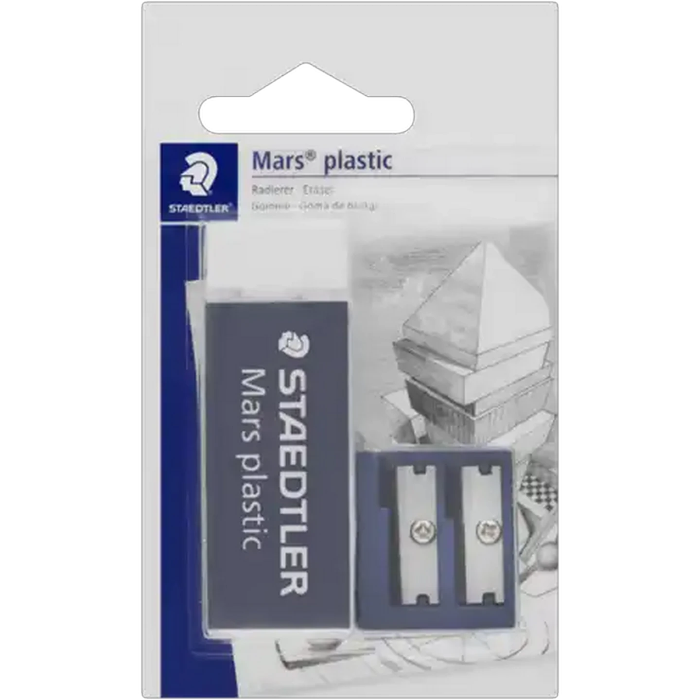 Image of Staedtler Mars Plastic Eraser & Sharpener 2 Piece