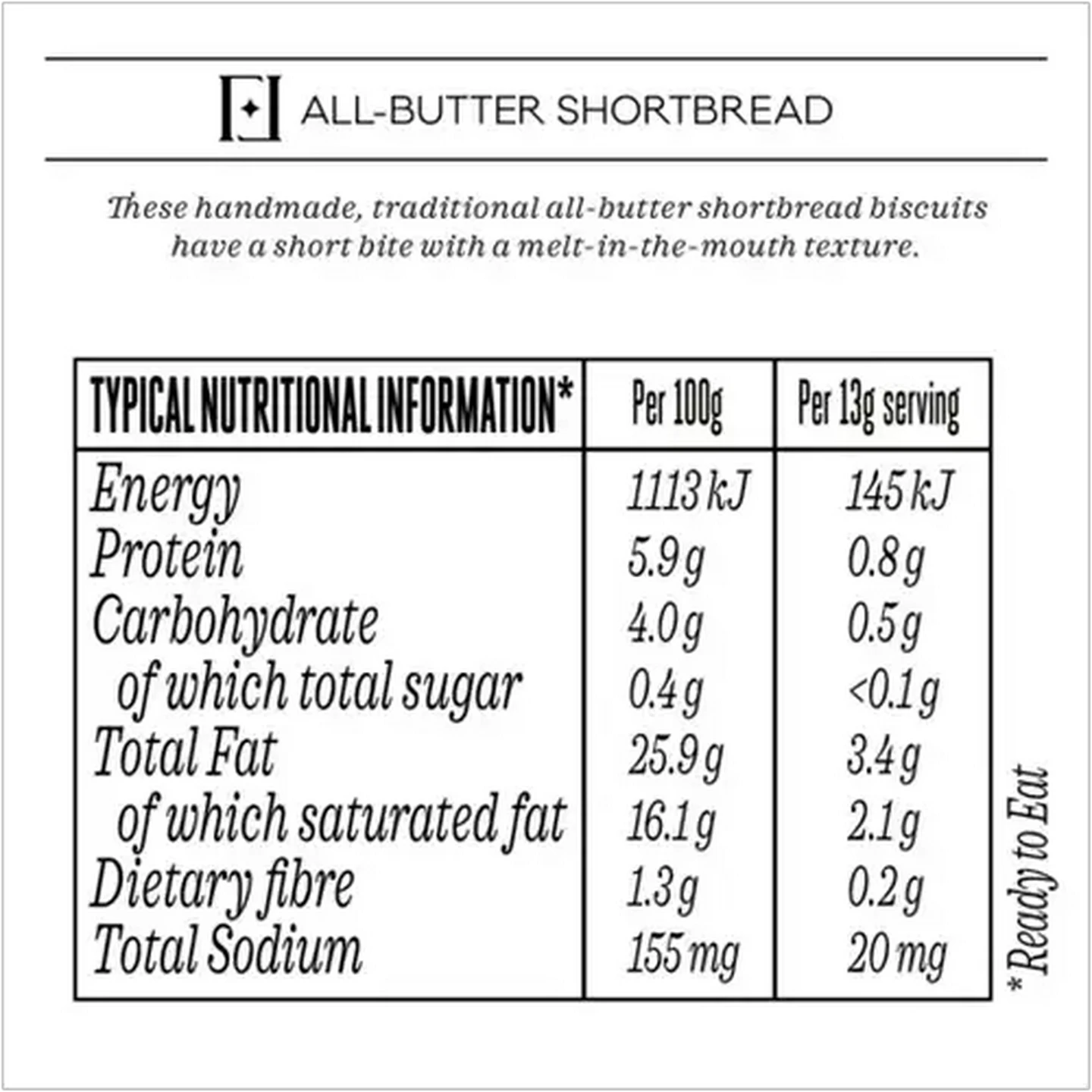 Image of Forage And Feast All-Butter Shortbread 220g