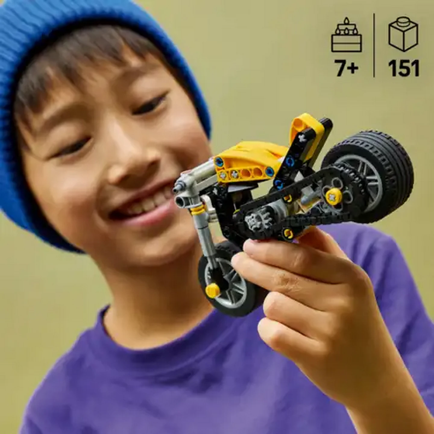 Image of LEGO® Technic Yellow Motorcycle (42225)