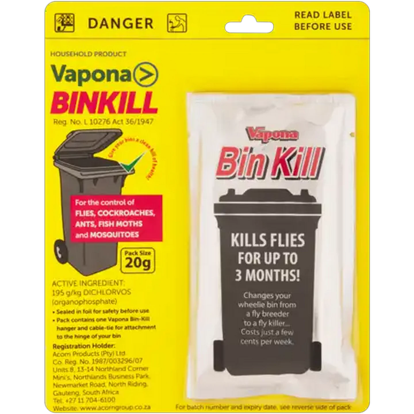 Image of Vapona Bin Kill Insecticide 20g