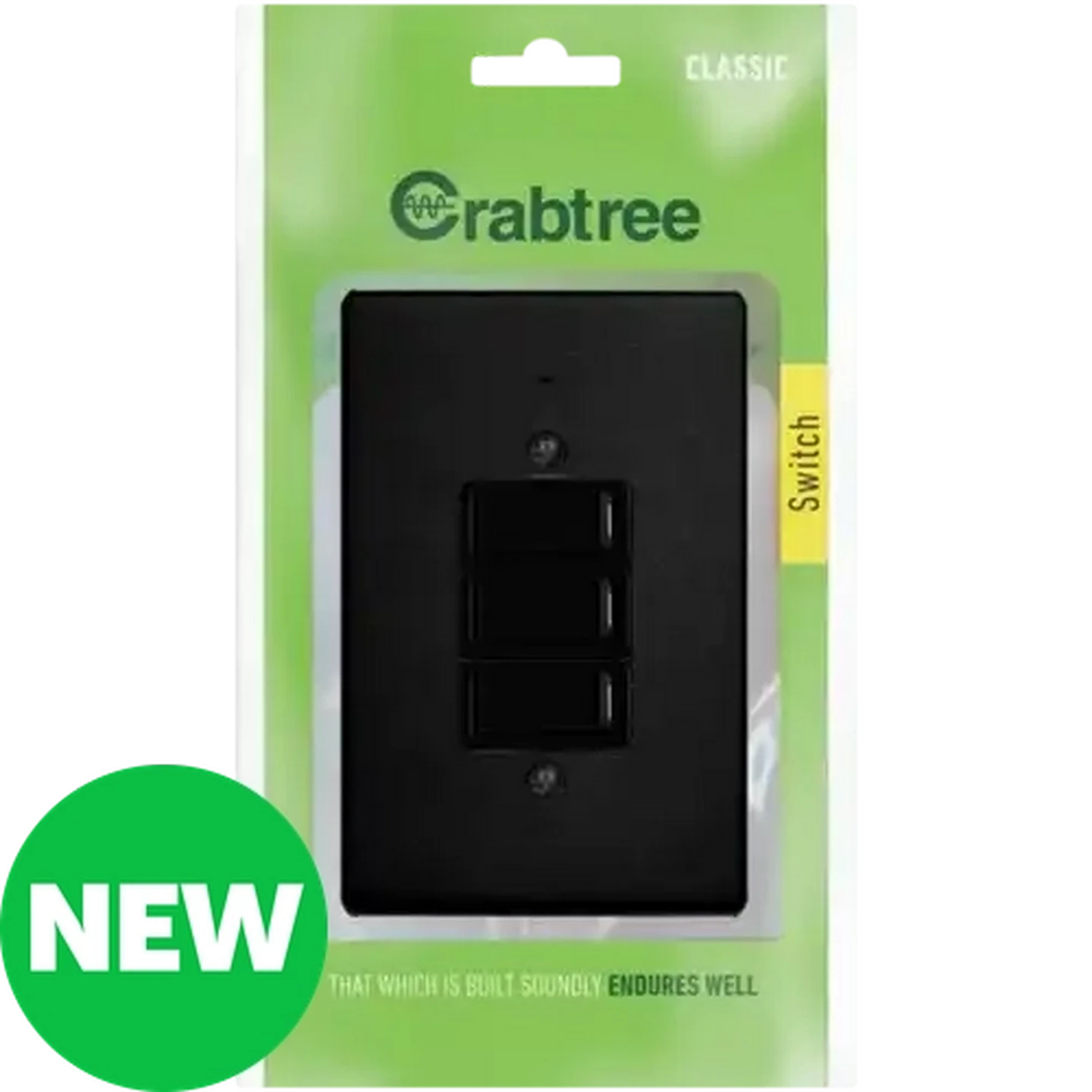 Image of Crabtree Classic Black 3-Lever 1-Way Switch
